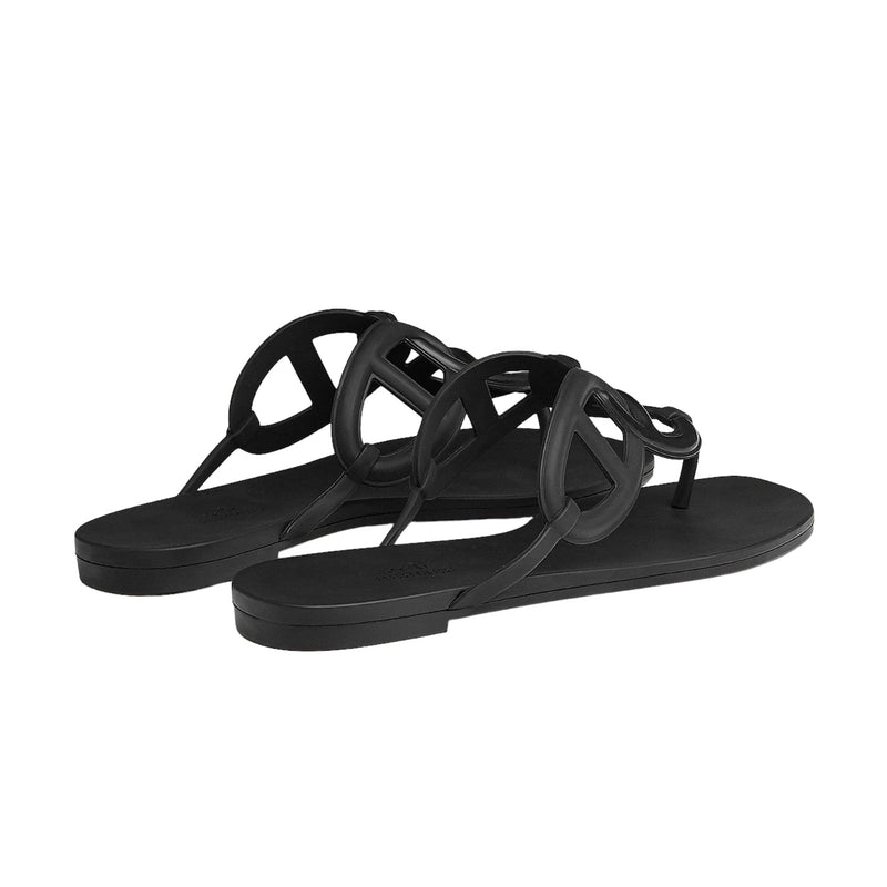 Hermes Egerie Black Jelly Sandals EU36 SKC1066 – LuxuryPromise