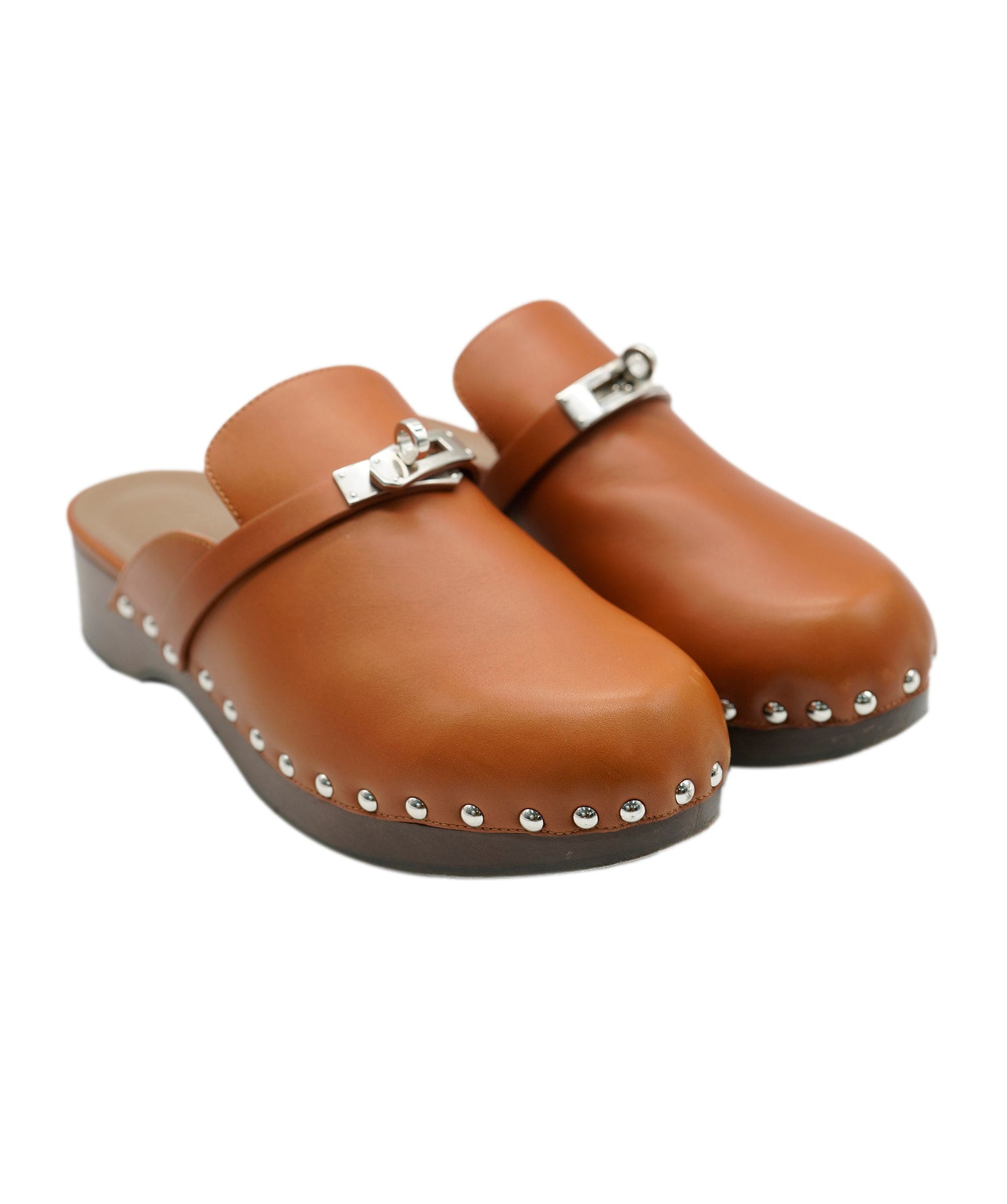 Hermès Hermes Natural Clogs with turnlocks size 39 AVL1150