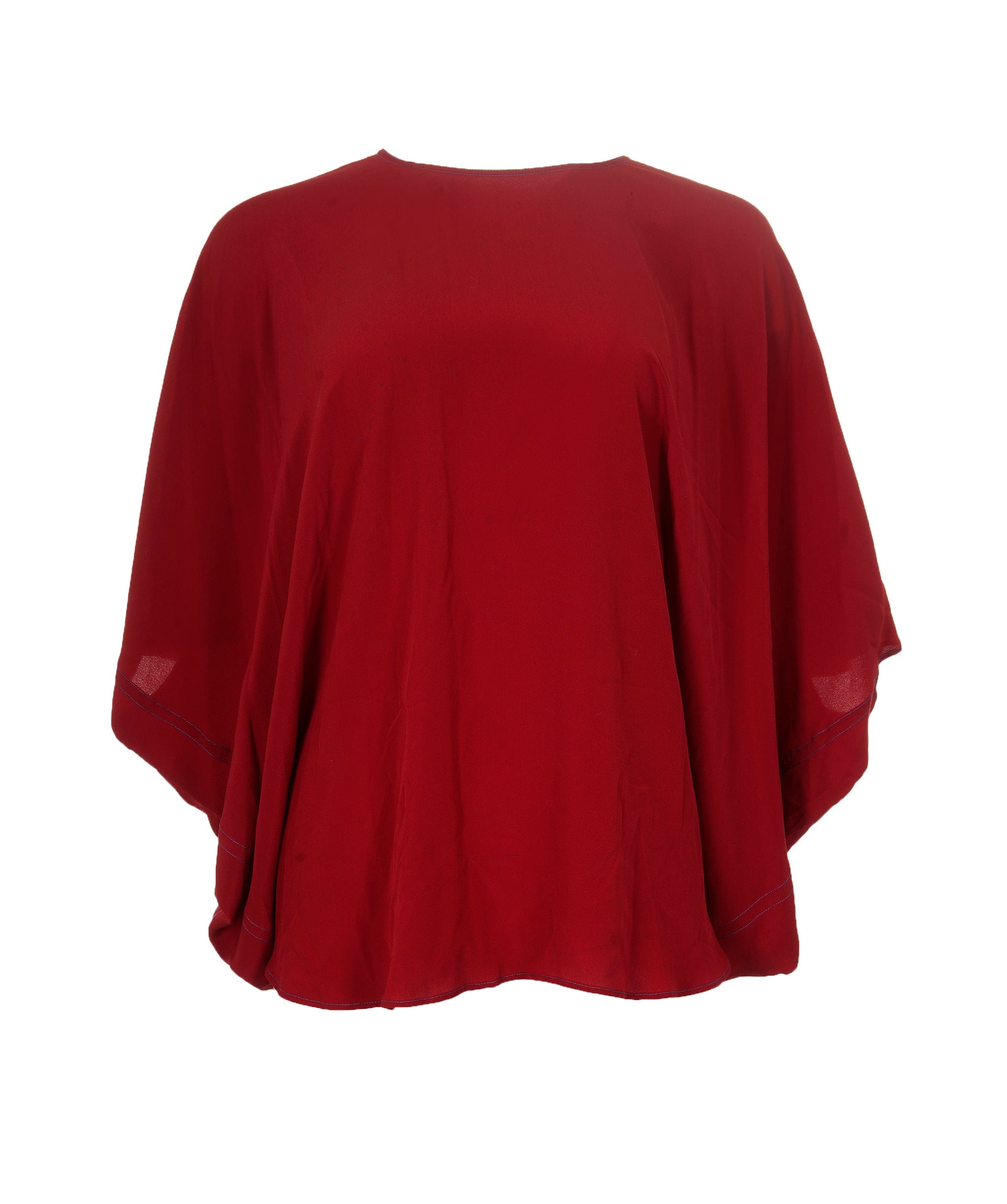 Hermès Hermes Silk Top - Rouge H Butterfly Sleeve FR34 SKC1453