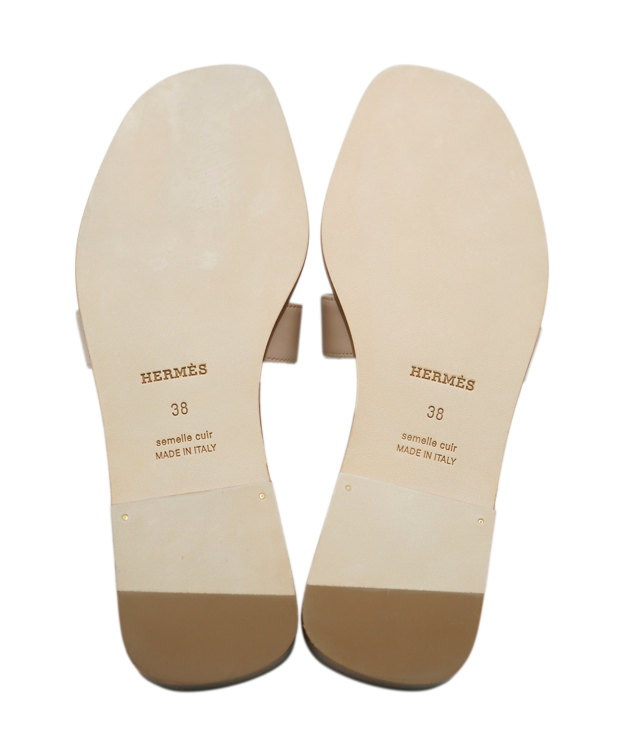 Hermès Oran Sandals, Beige Nude, Size 38