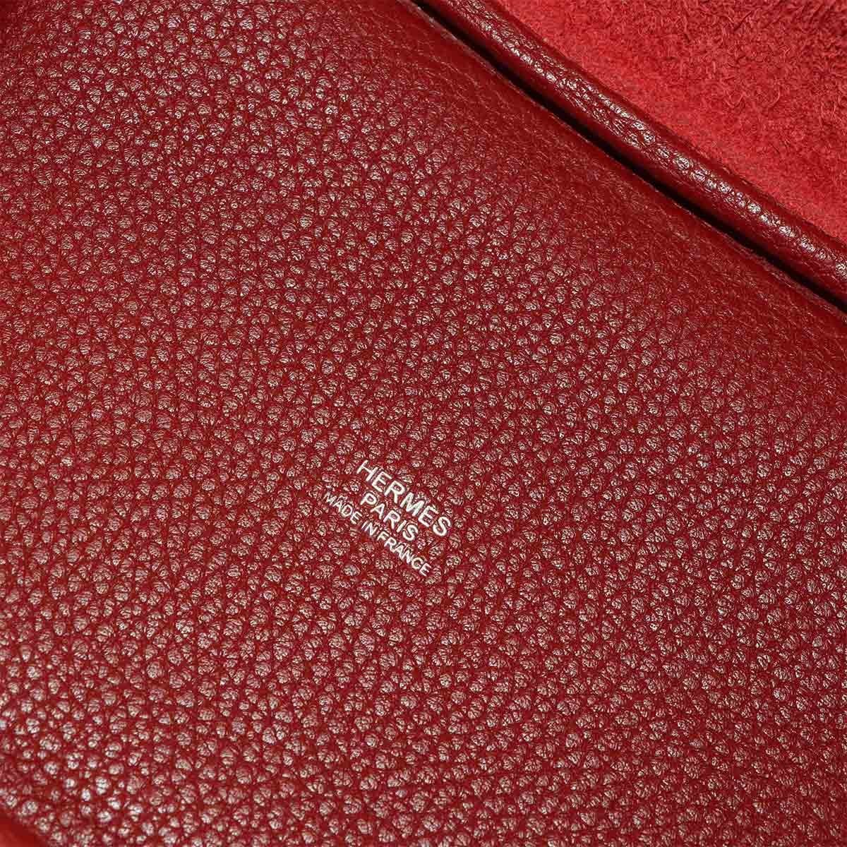 HERMES HERMES Picotin Lock Touch PM Hand Bag Taurillon Clemence Swift Rouge H 90300563