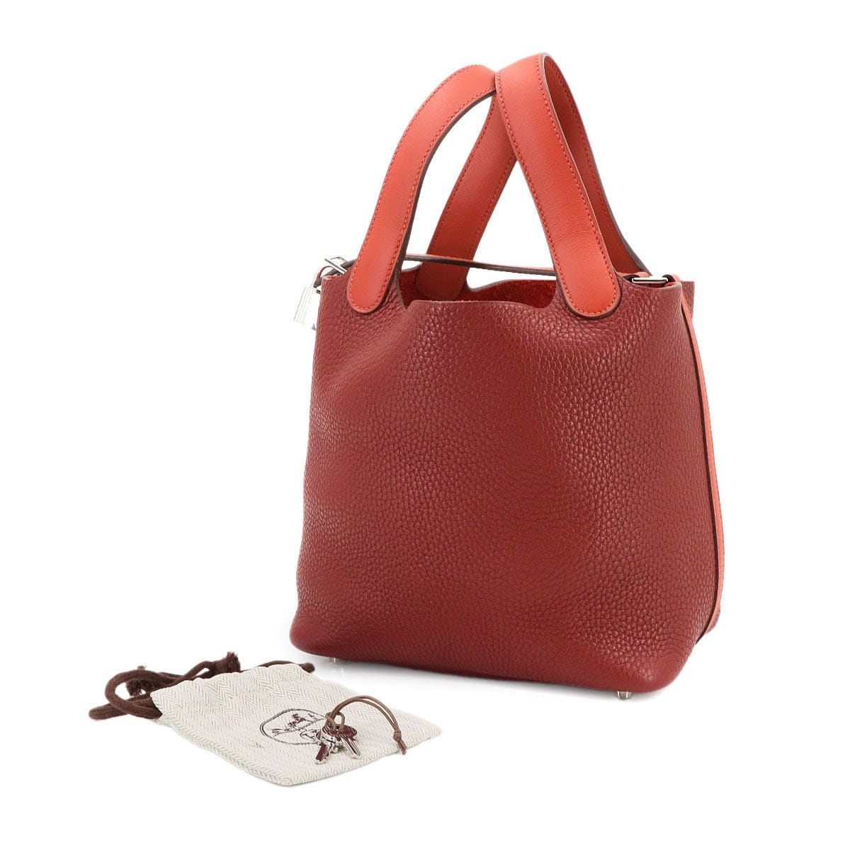 HERMES HERMES Picotin Lock Touch PM Hand Bag Taurillon Clemence Swift Rouge H 90300563