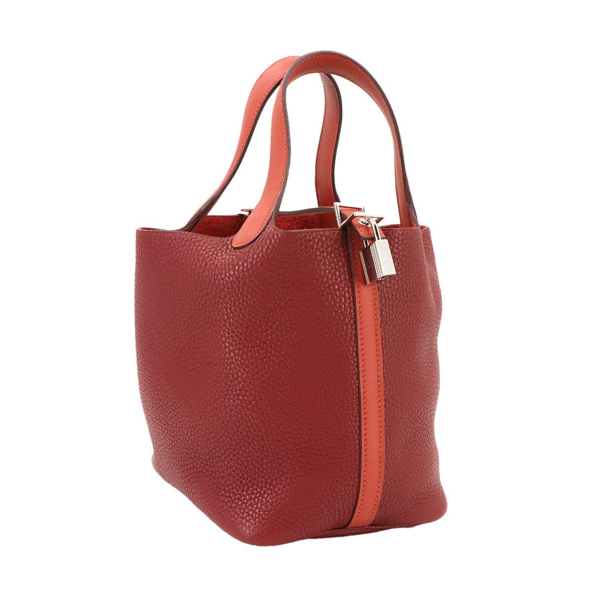 HERMES HERMES Picotin Lock Touch PM Hand Bag Taurillon Clemence Swift Rouge H 90300563