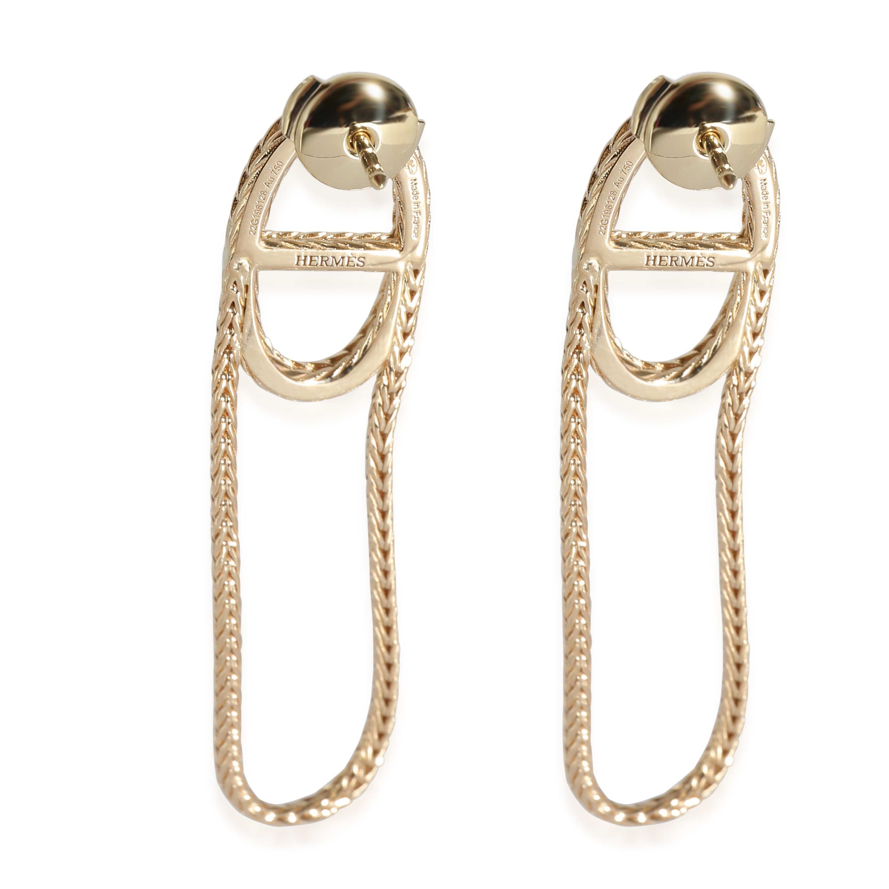 Hermès Hermès Chaine d'ancre Danae Earrings in 18K Yellow Gold