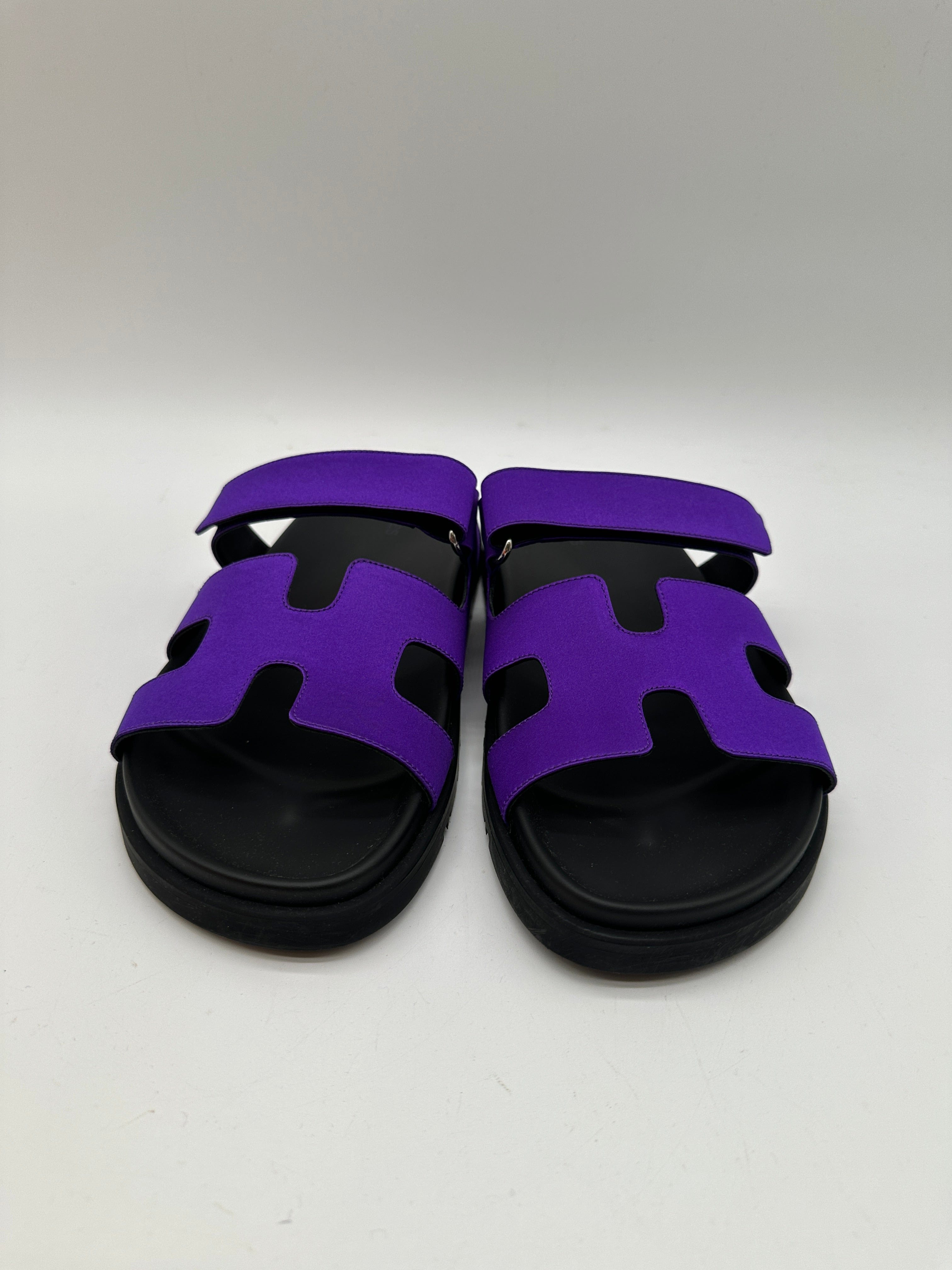 Hermès Hermès Chypre sandal Satin Violet 40  PCA986