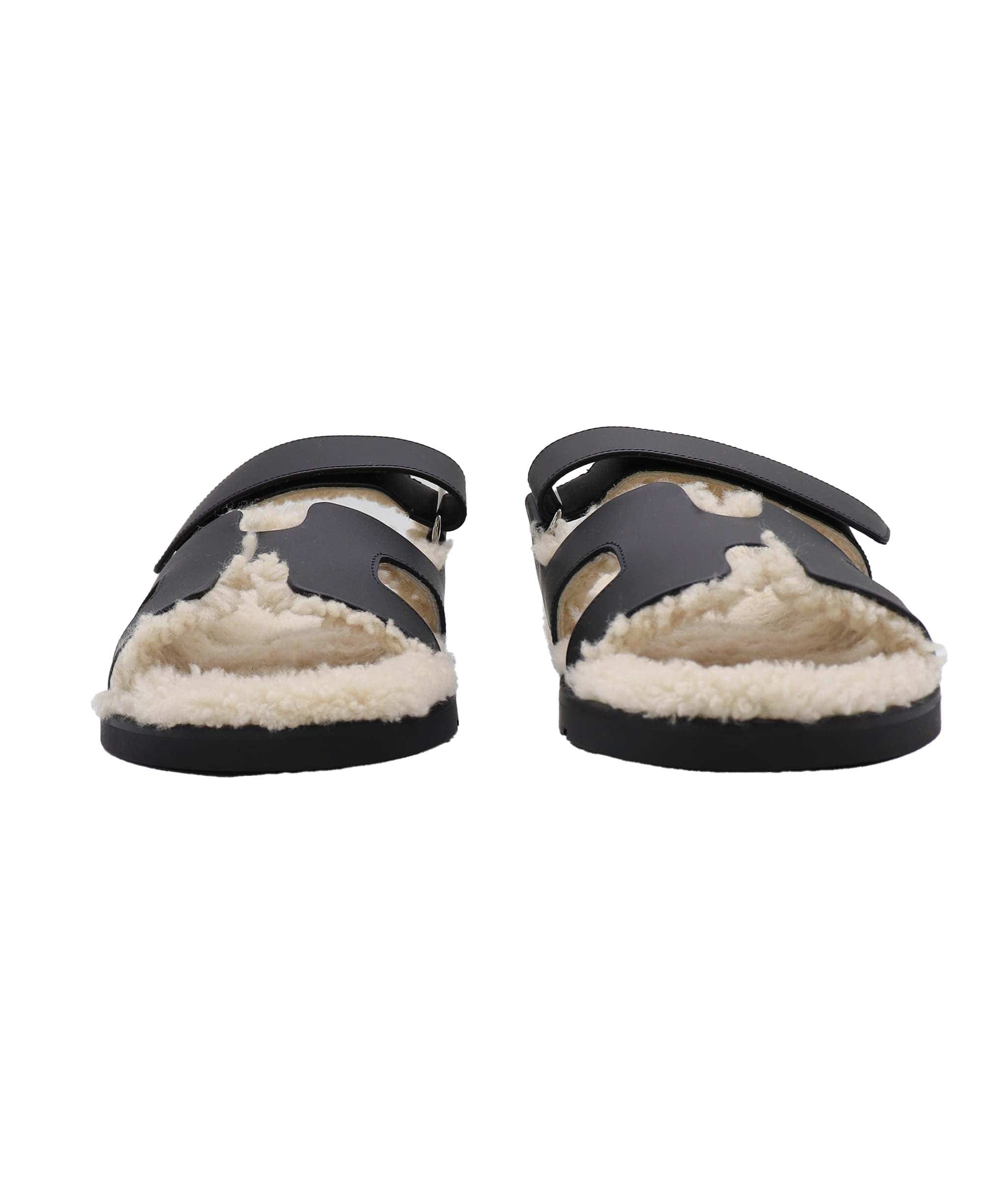 Hermès Hermes Chypree Teddy /black leather 42.5 RJC4563