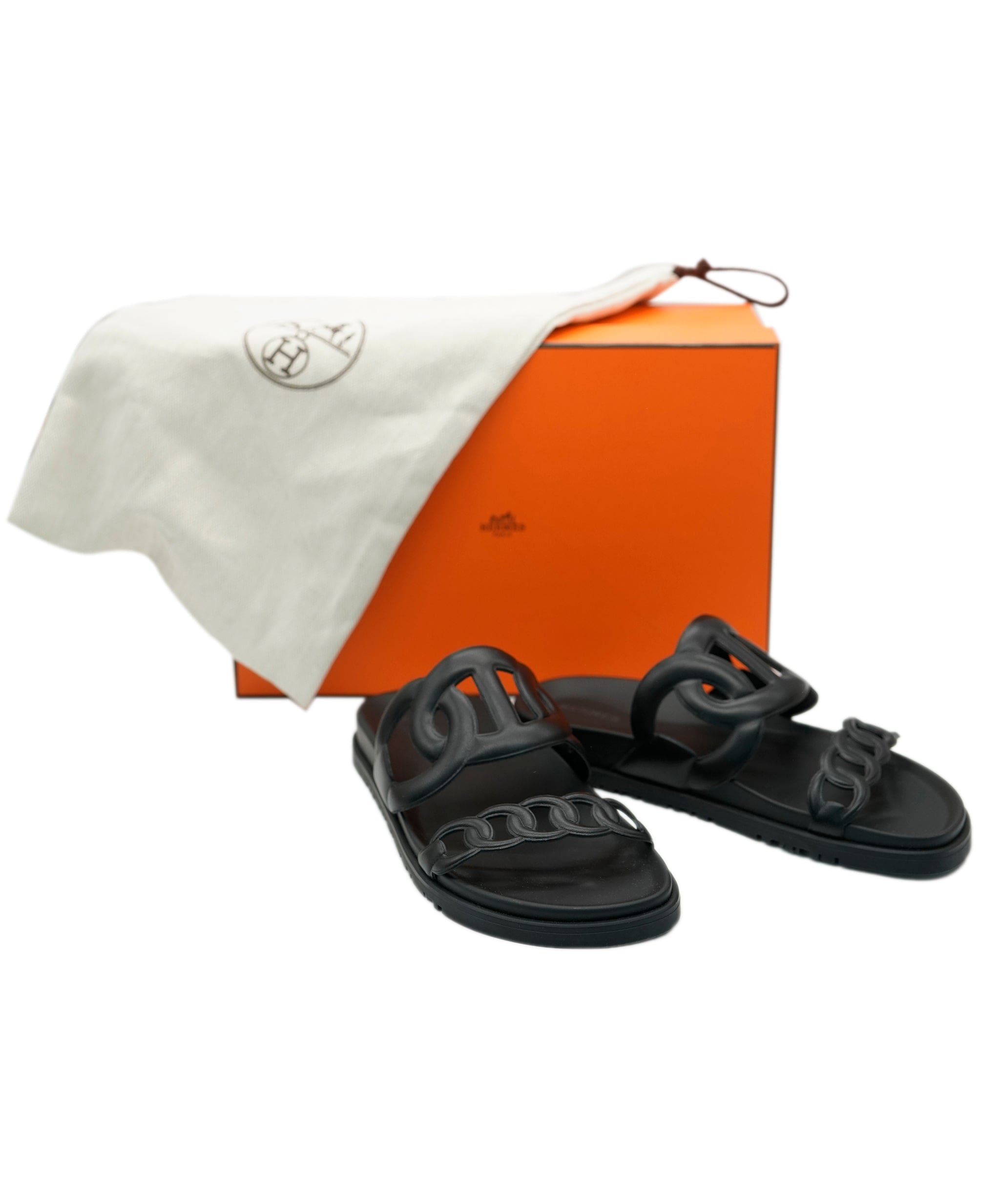 Hermès Hermes Empire Black Sandals  ALC1761