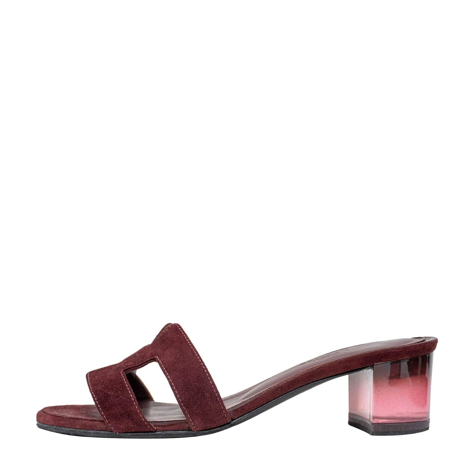 Hermès Hermes Oasis Sandals Burgundy 36.5 SYCH082