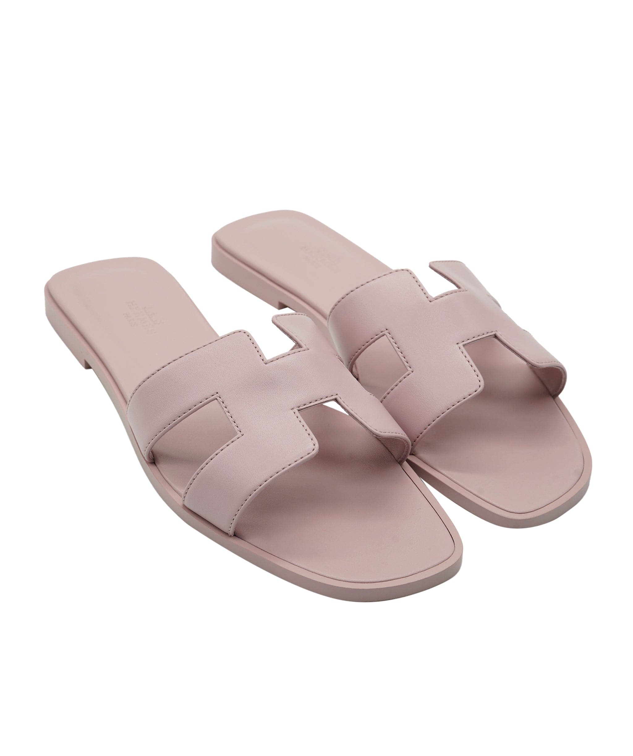Hermès Hermès Oran Sandal Rose Cancan Box Leather Size 39 01SHU2464 DBXM0074