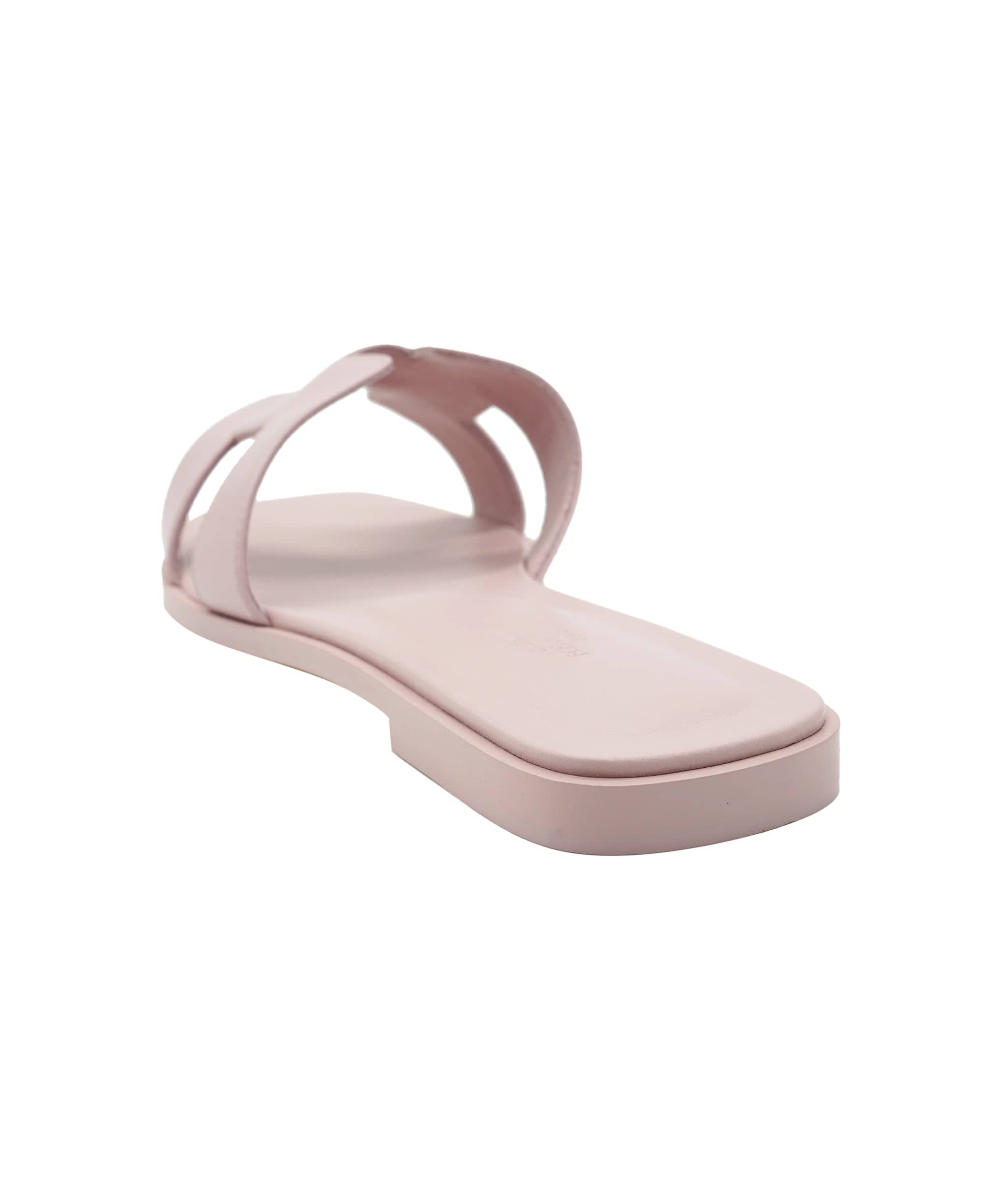 Hermès Hermès Oran Sandal Rose Cancan Box Leather Size 39 01SHU2464 DBXM0074