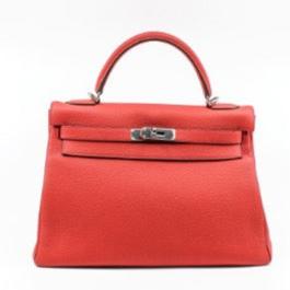 Hermes 133. Hermes Kelly 32cm Togo Leather D5 Geranium PHW T Stamp