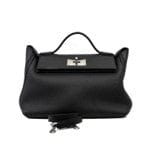 Hermes Hermes 2424 29cm Bag In Black Clemence Leather PHW