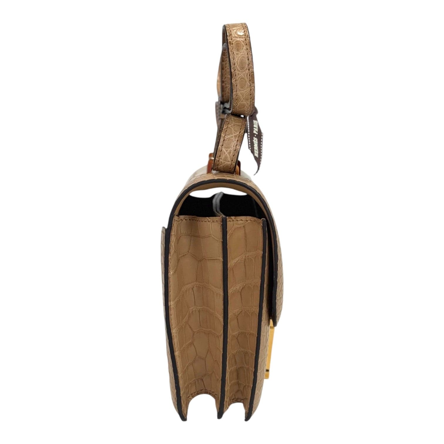 Hermes Hermes Alligator Matt Constance Mini Bag in Chai with GHW