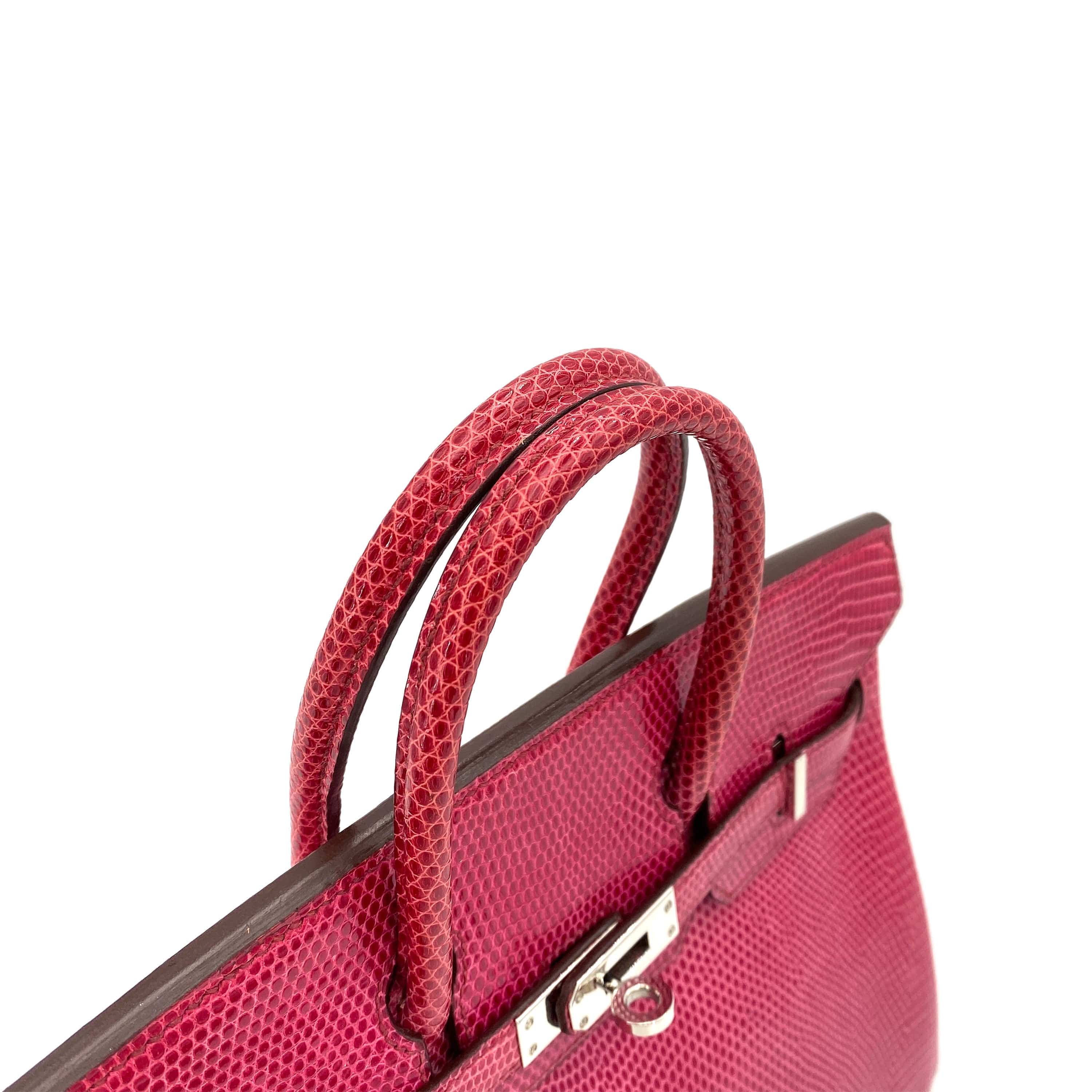 HERMES Hermes Birkin 25 Fuchsia Lizard PHW #K 90248833