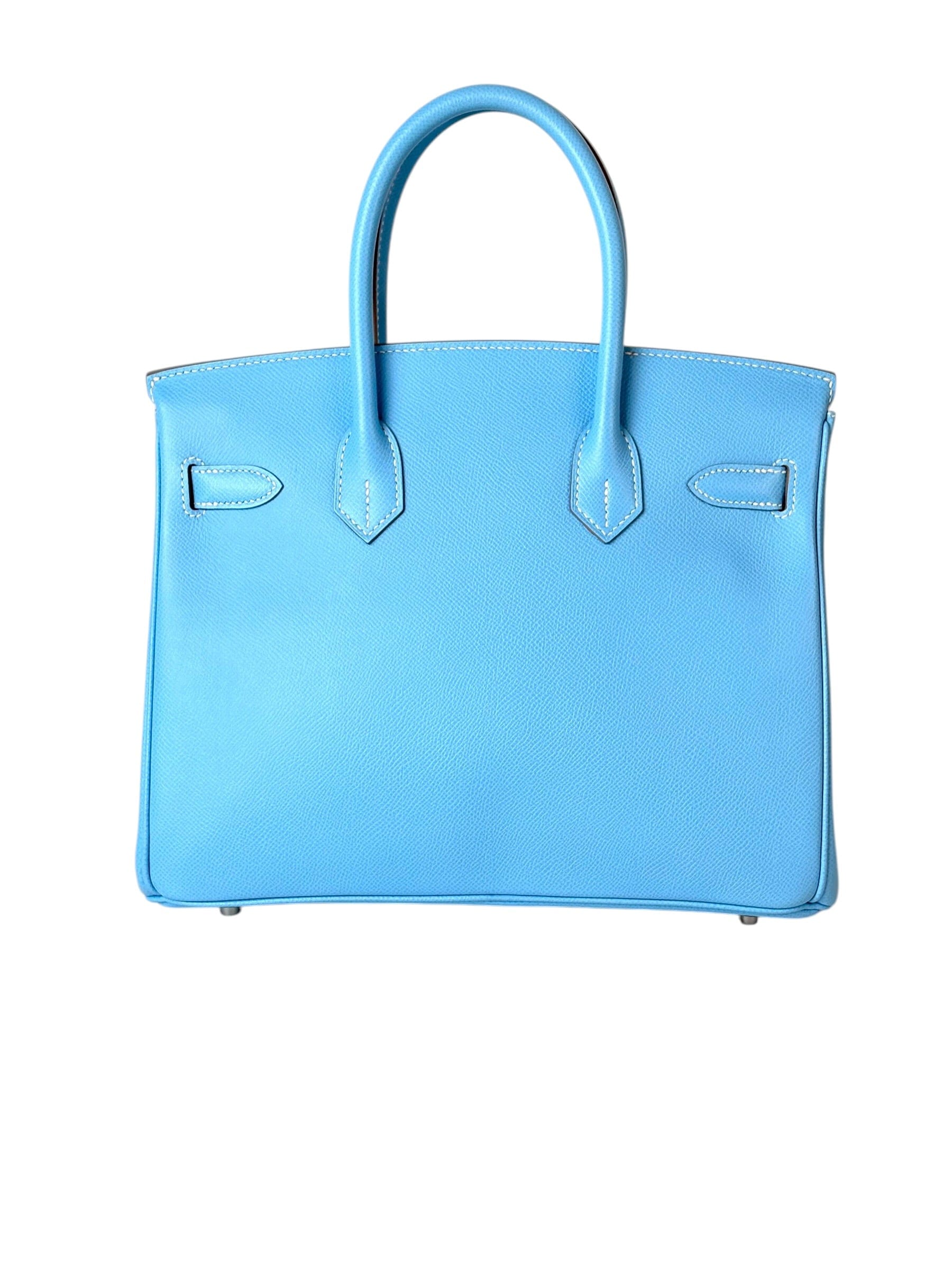 Hermes Hermes Birkin 30 in Blue Epsom with PHW