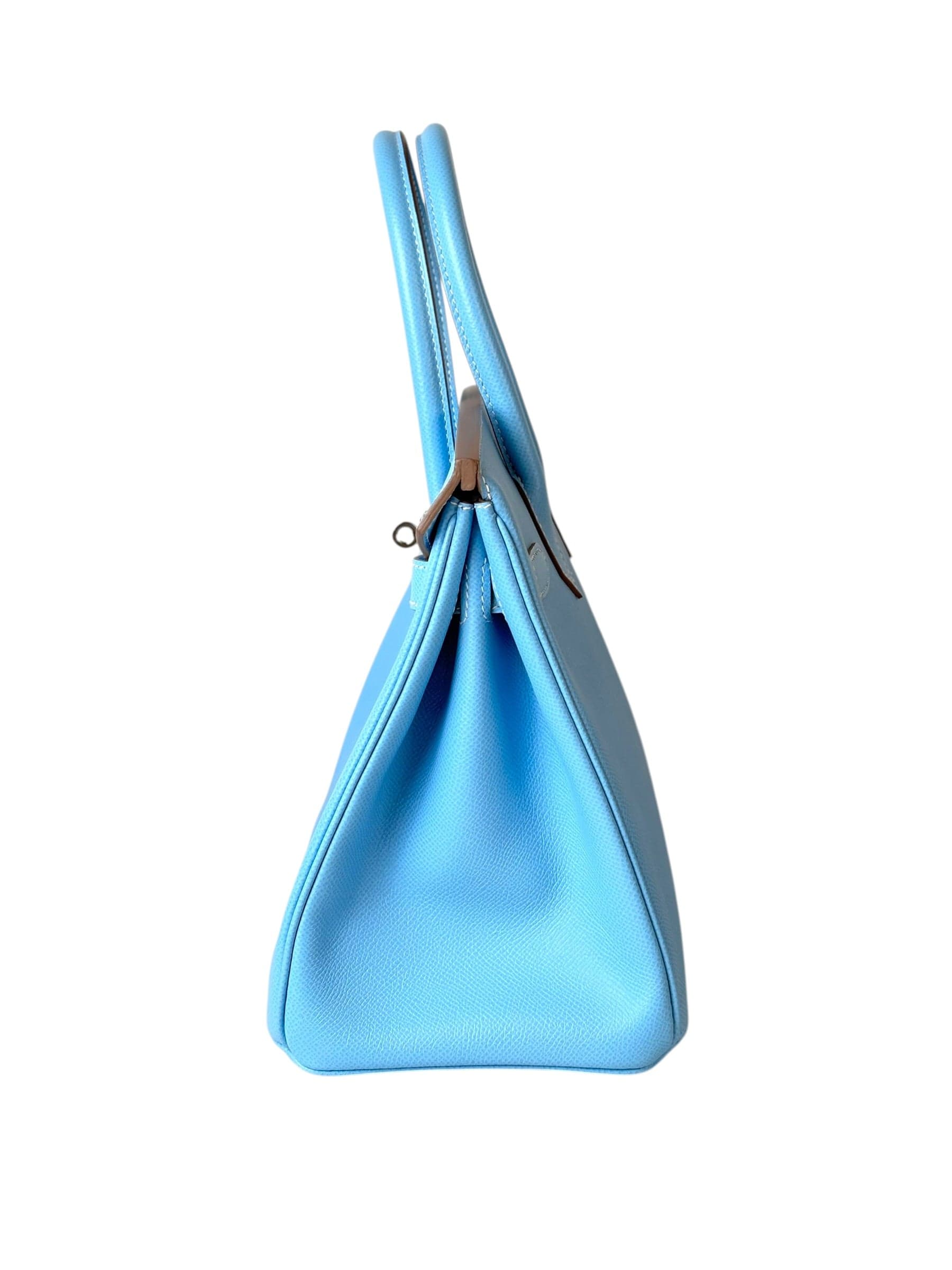 Hermes Hermes Birkin 30 in Blue Epsom with PHW