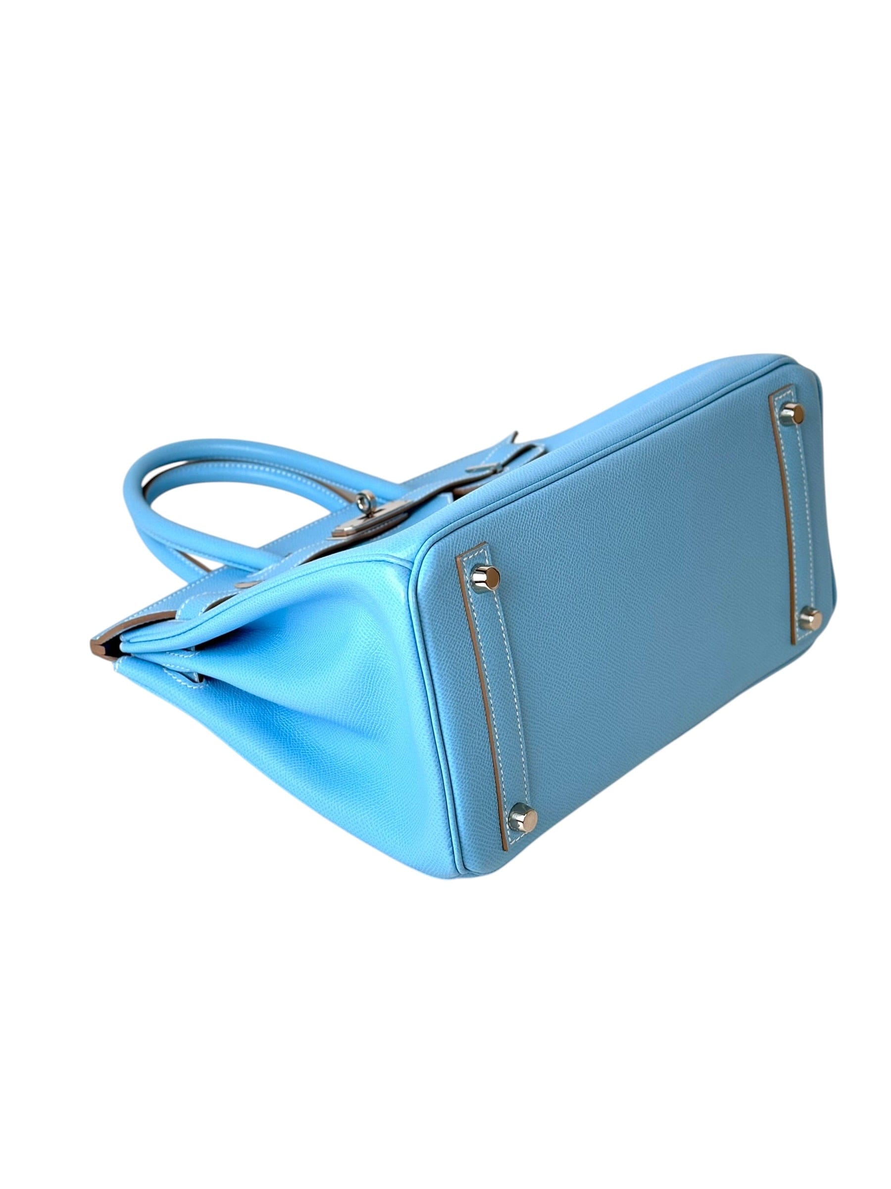 Hermes Hermes Birkin 30 in Blue Epsom with PHW