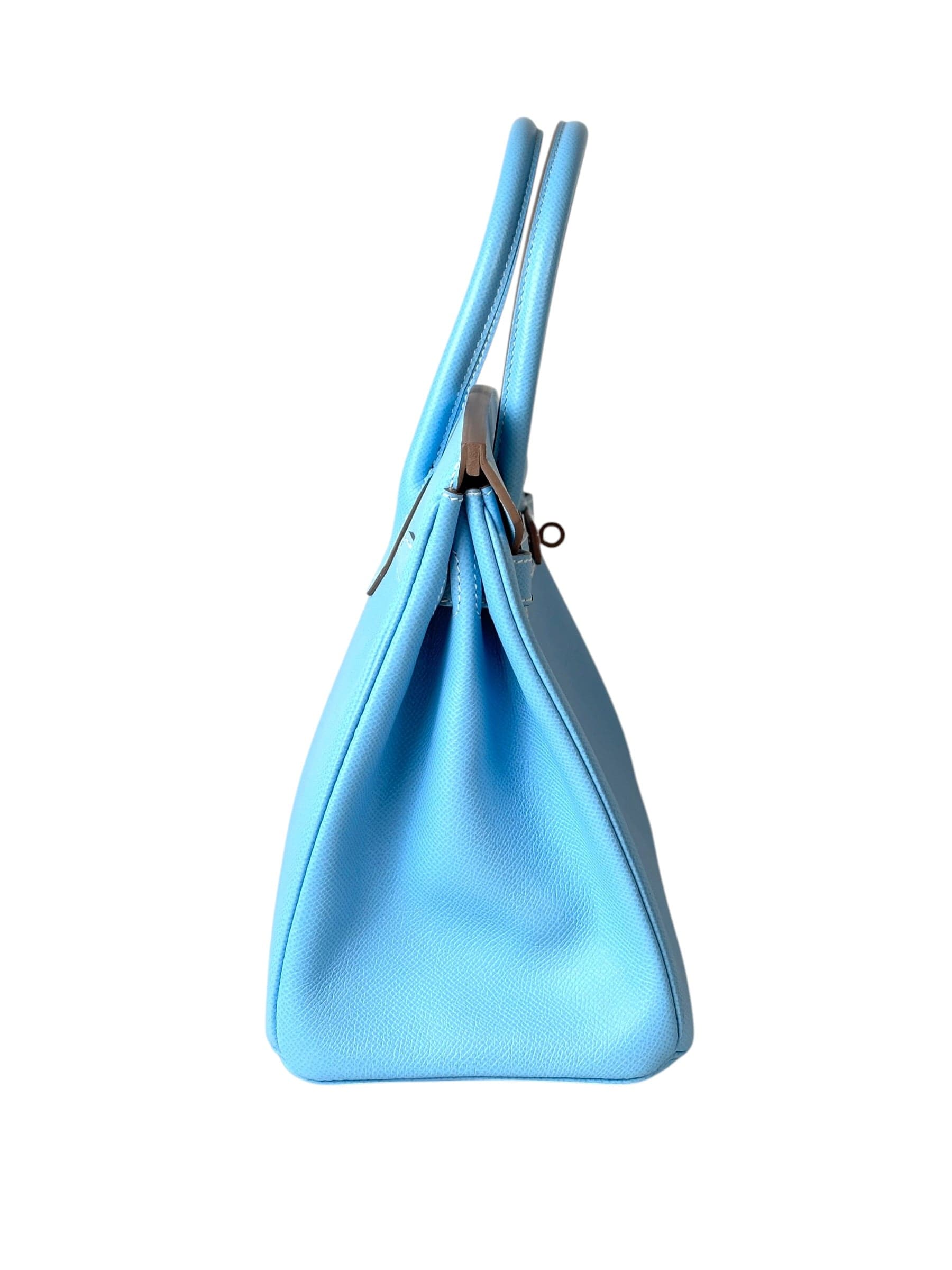 Hermes Hermes Birkin 30 in Blue Epsom with PHW