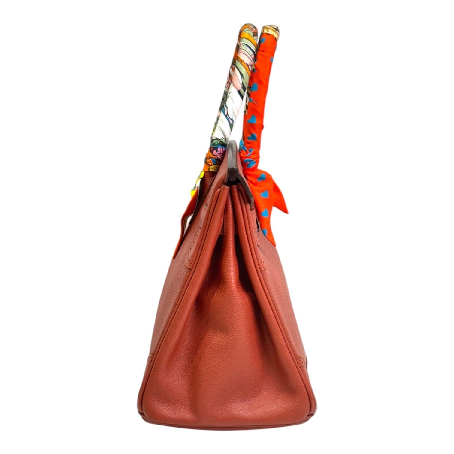 Hermes Hermes Birkin 30cm Ghillies TC Brique X Stamp