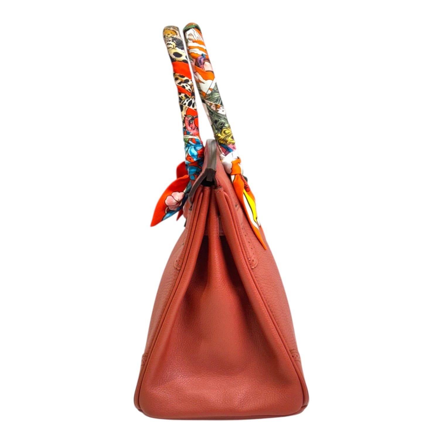 Hermes Hermes Birkin 30cm Ghillies TC Brique X Stamp