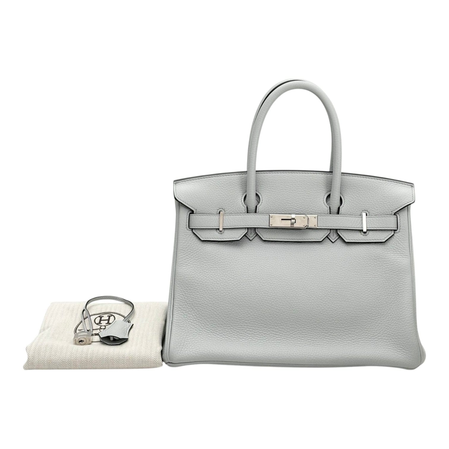 Hermes Hermes Birkin 30cm in Blue Glacier Togo with PHW