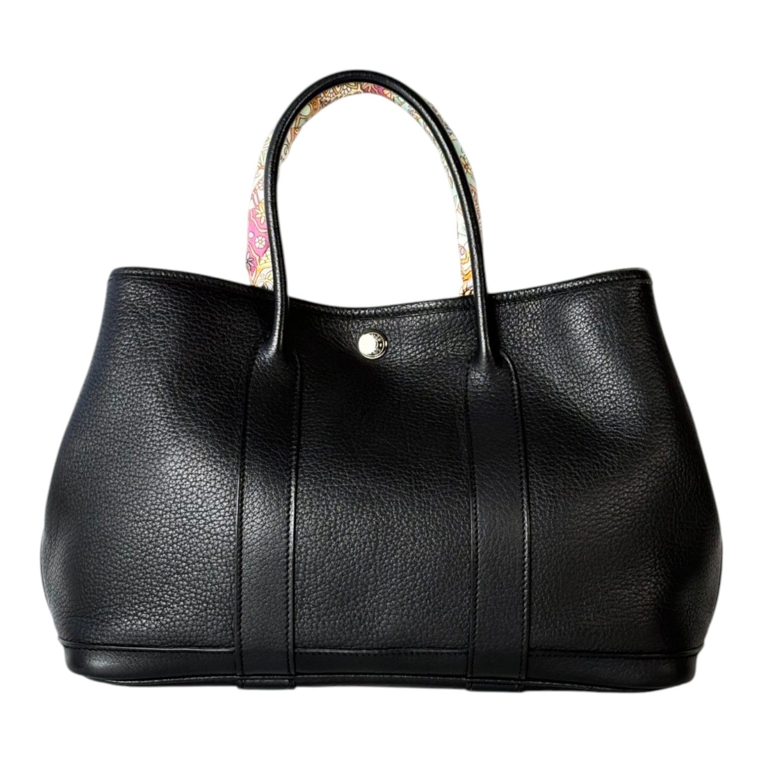 Hermes Hermes Black Garden Party 30cm Clemence Leather Bag