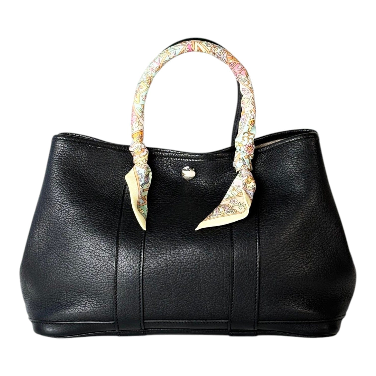 Hermes Hermes Black Garden Party 30cm Clemence Leather Bag