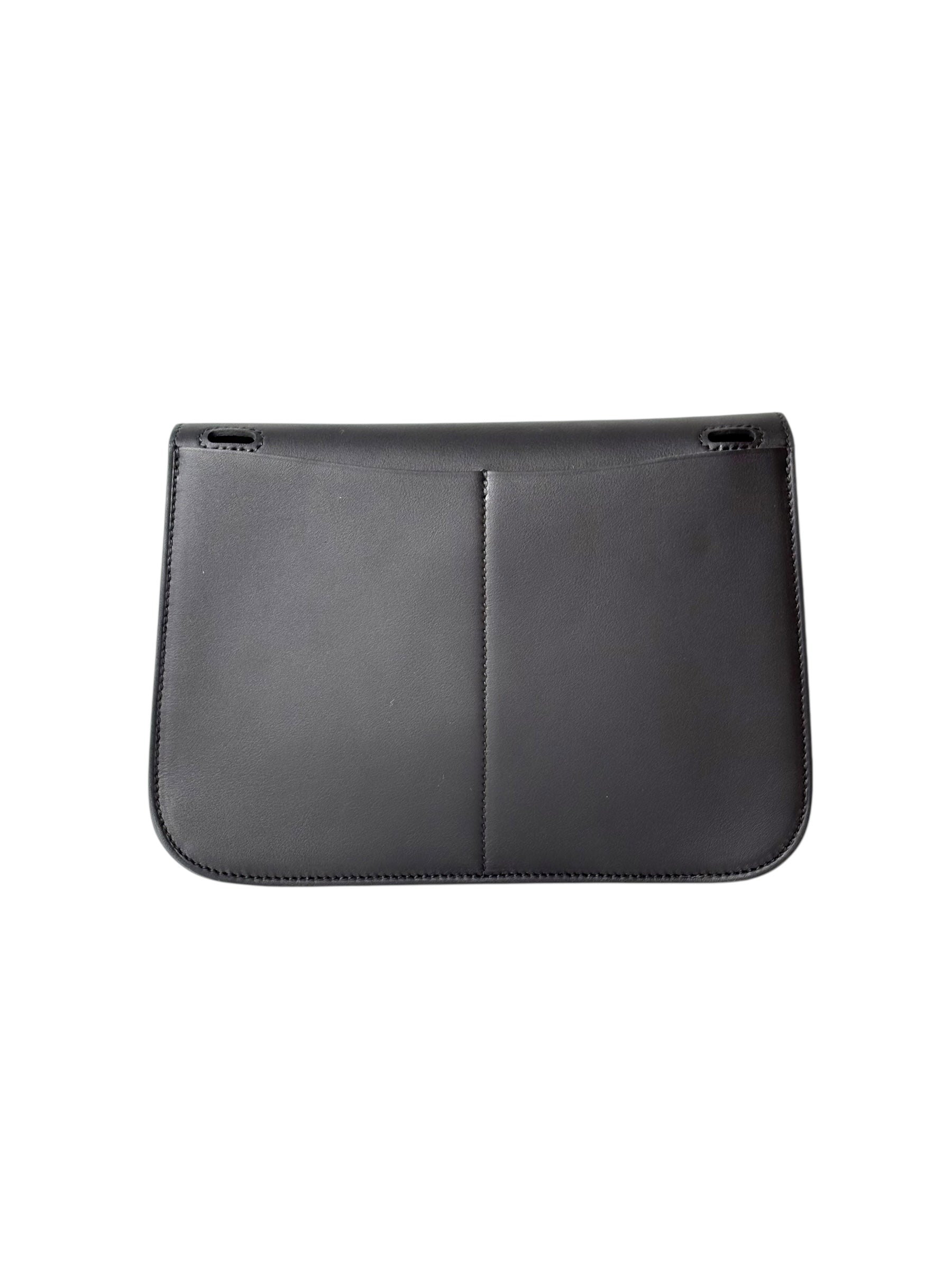 Hermes Hermes Black Halzan Mini Bag Swift with PHW - K Stamp