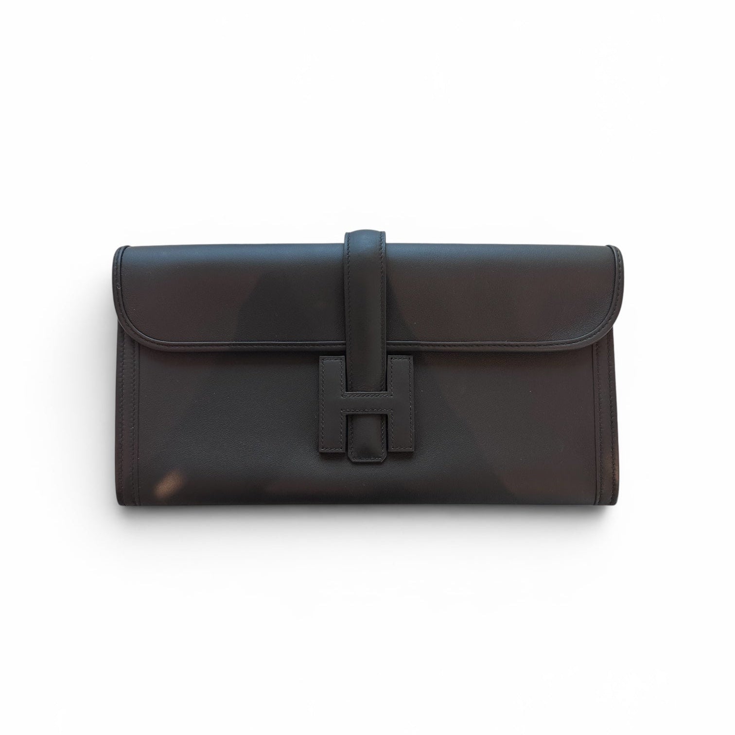 Hermes Hermes Black Jige Elan Clutch Evercolor