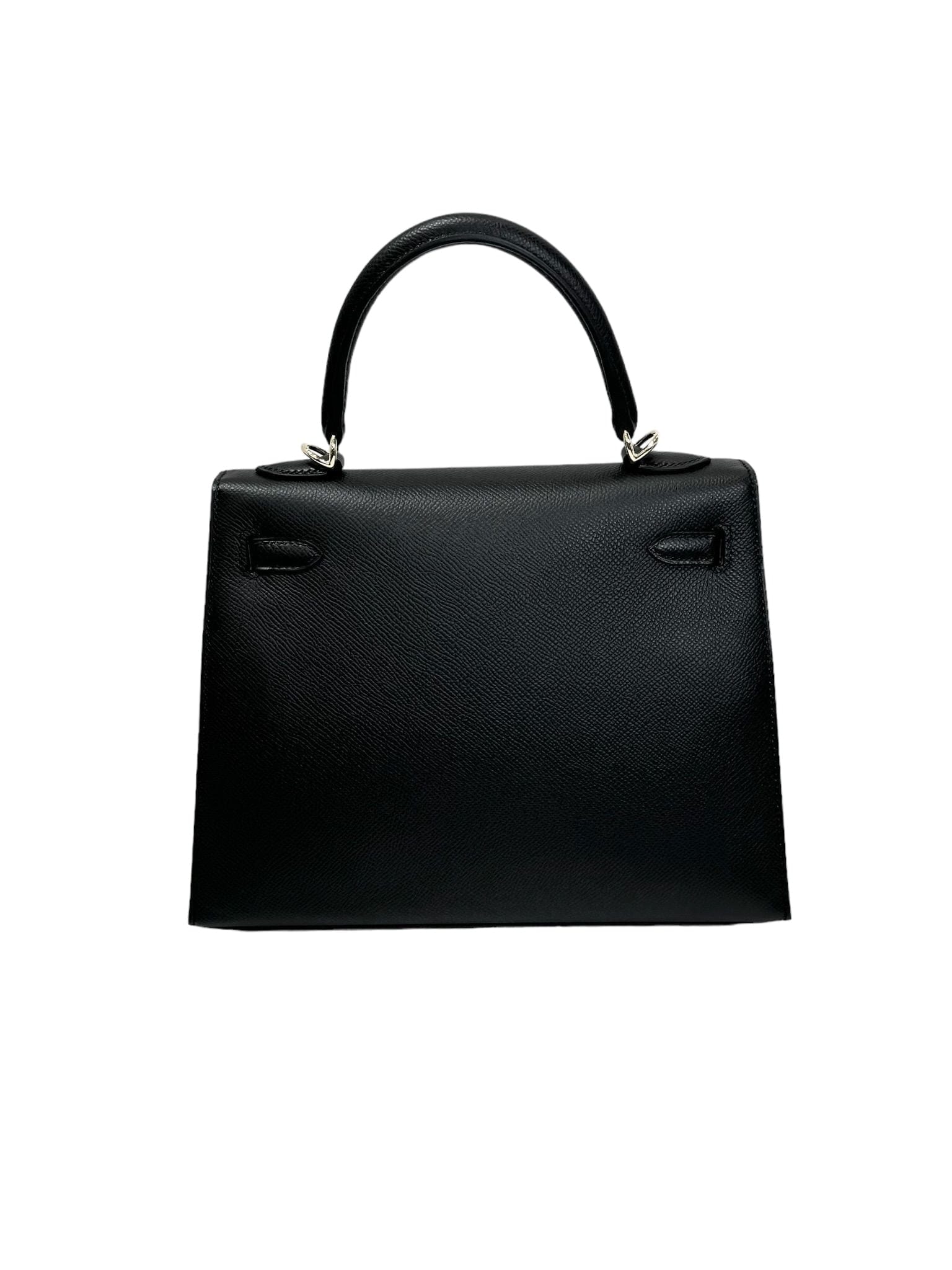 Hermes Hermes Black Kelly 25 Sellier Epsom with GHW