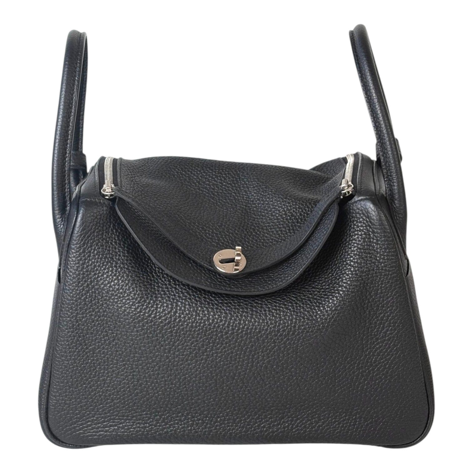 Hermes Hermes Black Lindy 30cm in Clemence with PHW