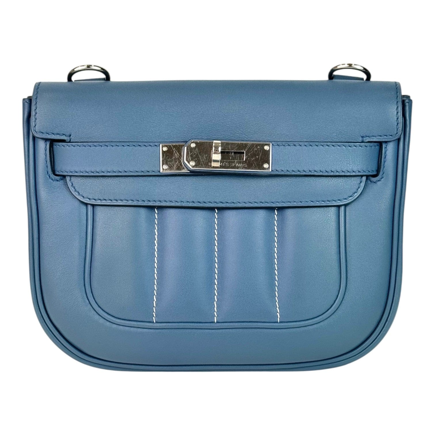 Hermes Hermes Blue Berline Bag Swift 7C