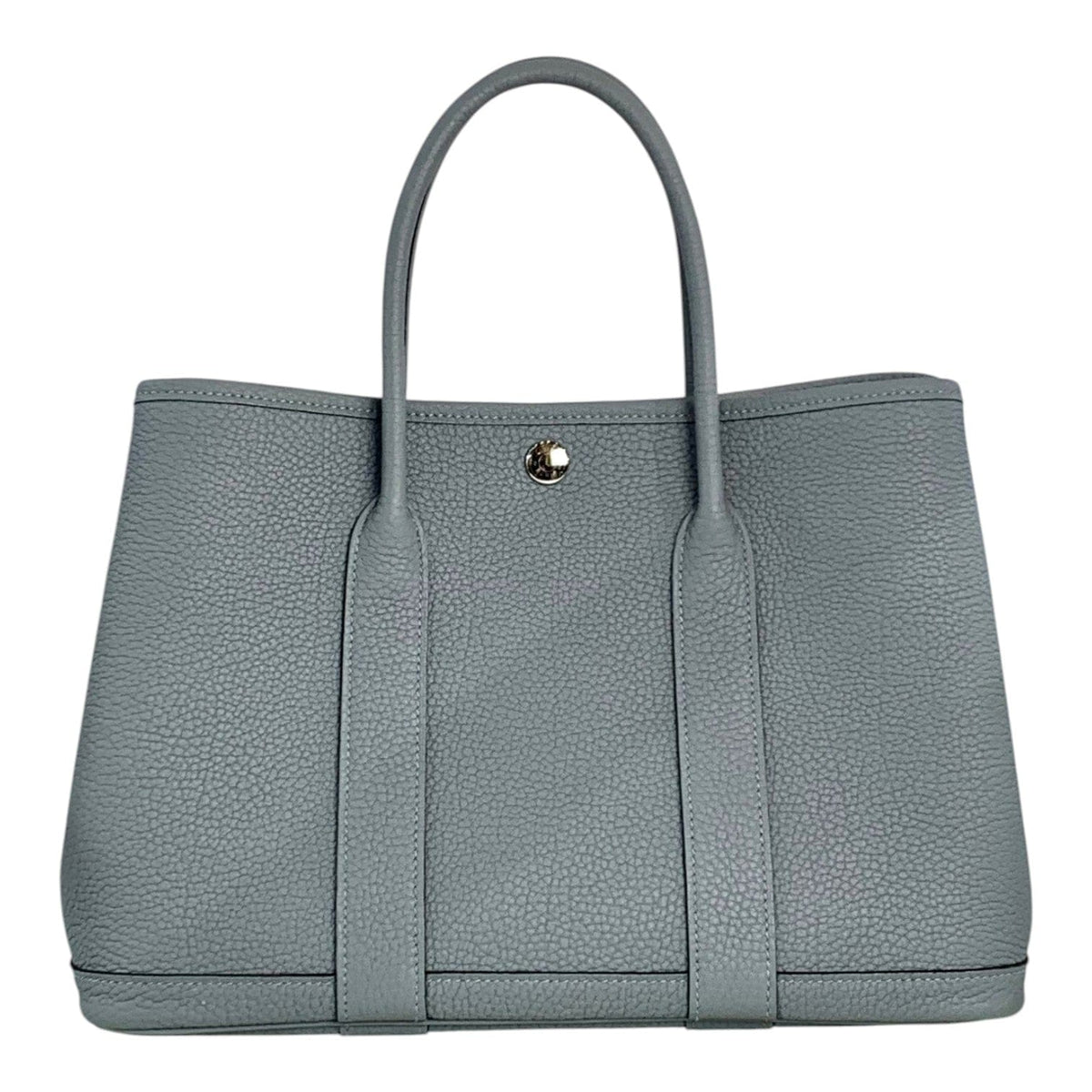 Hermes Hermes Blue Garden Party 30 in Clemence - Full Set K Stamp