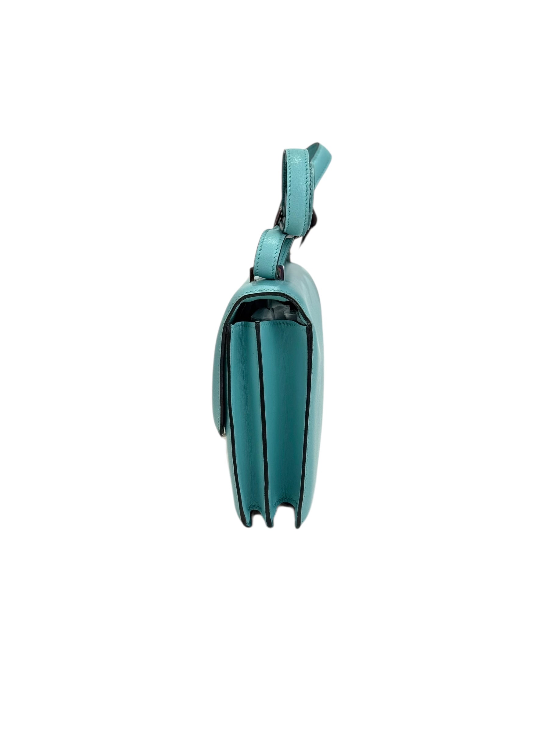 Hermes Hermes Constance Bag 18cm Mini Blue Atoll Swift - T Stamp