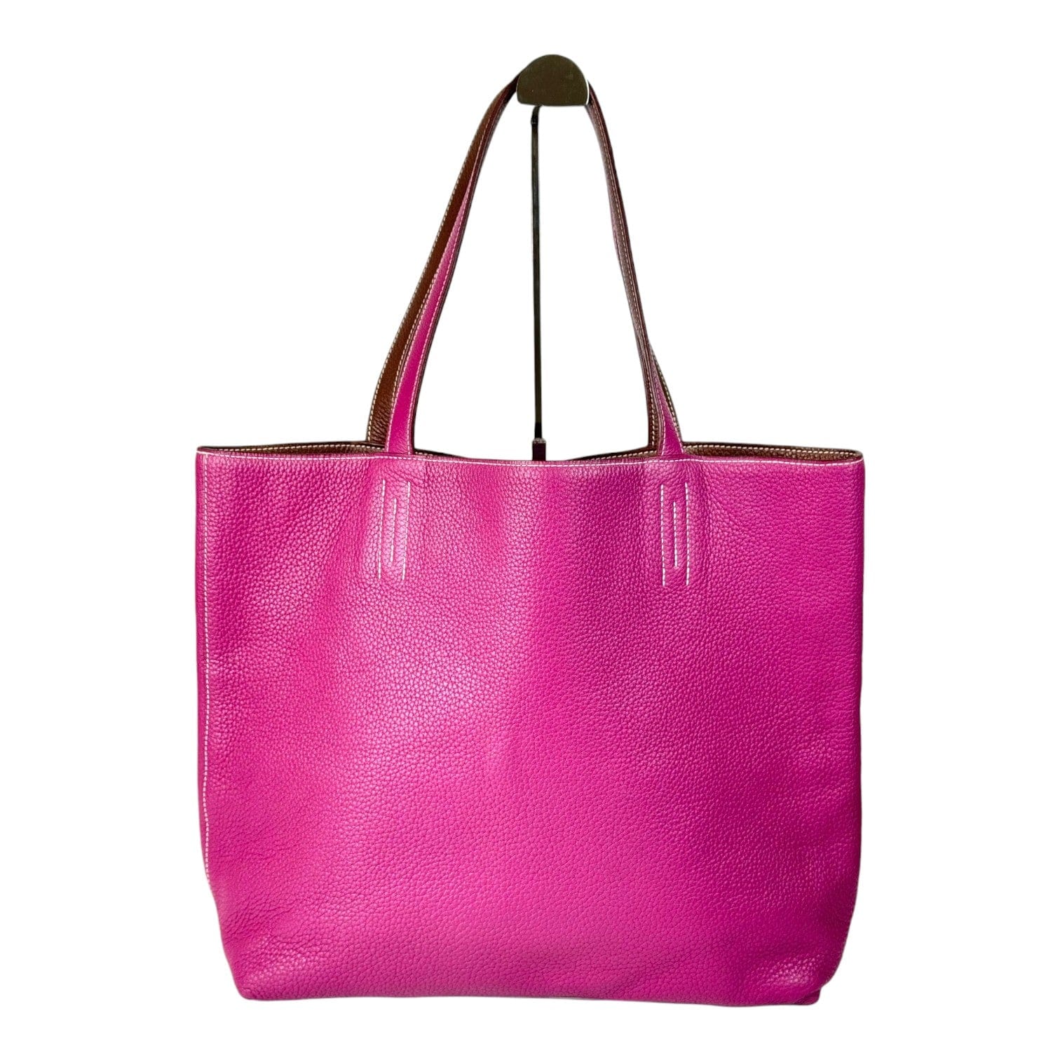 Hermes Hermes Double Sense Tote Bag in Pink & Gold
