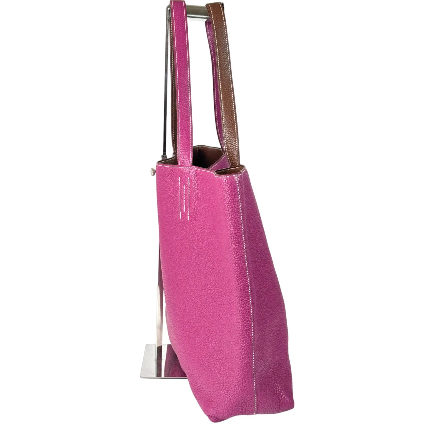 Hermes Hermes Double Sense Tote Bag in Pink & Gold
