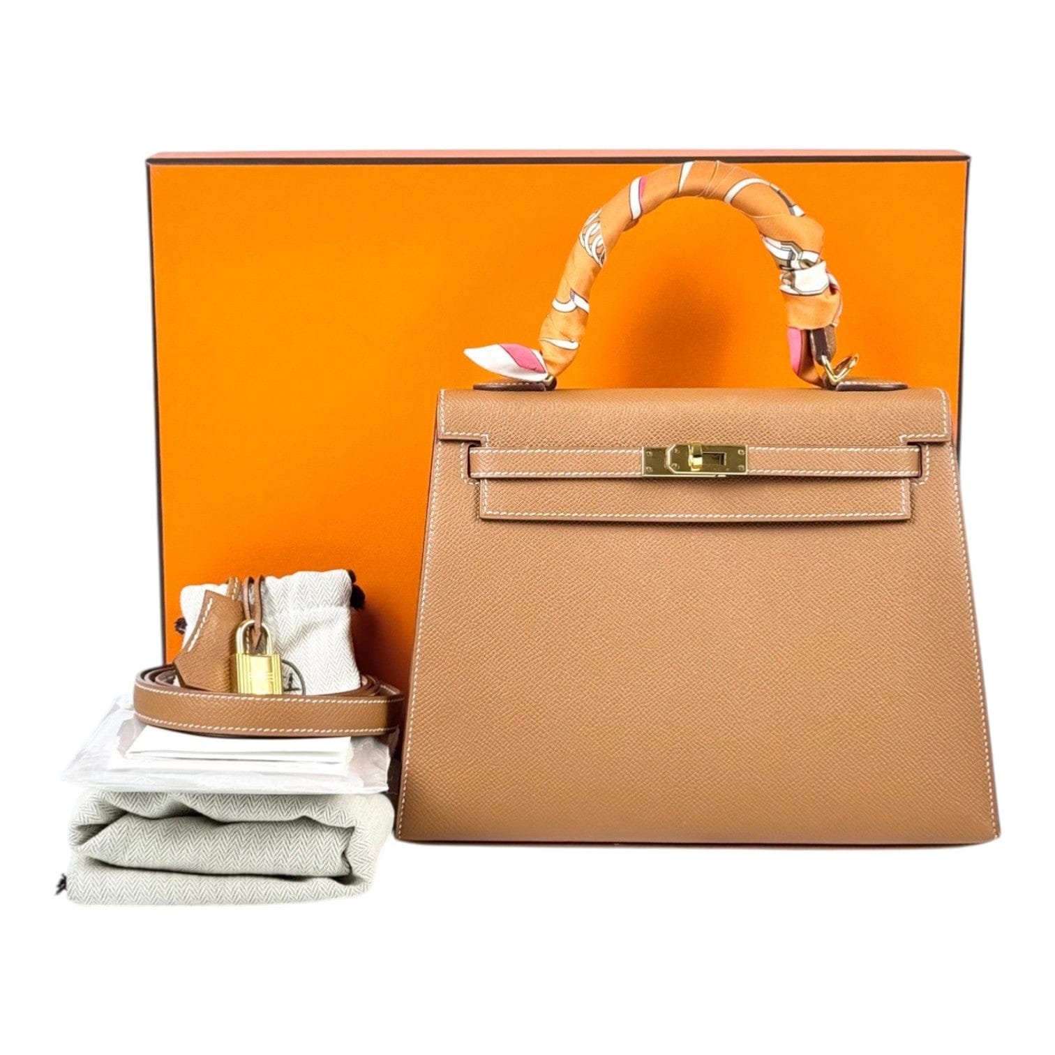 Hermes Hermes Gold Kelly 25cm Bag Epsom with GHW