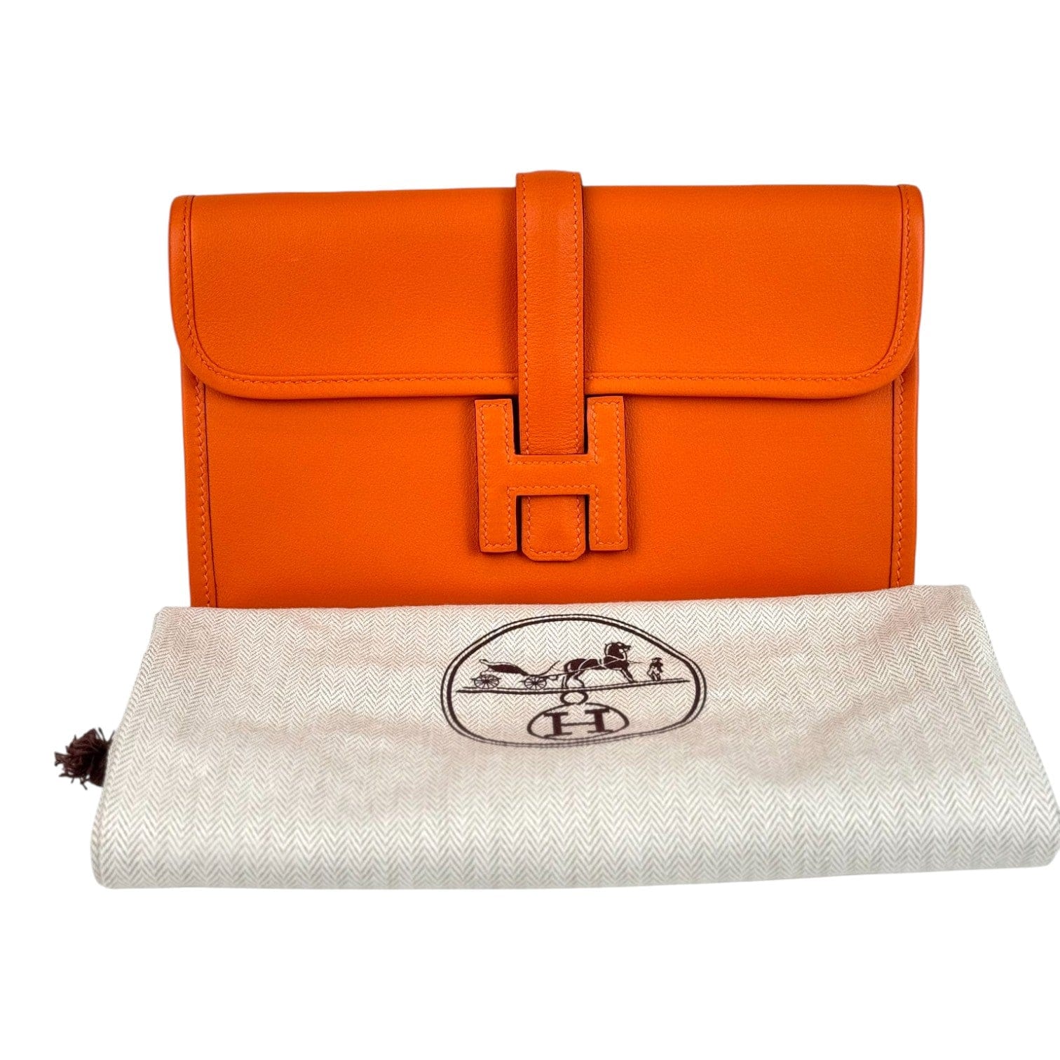 Hermes Hermes Jige Mini Clutch Orange 22cm