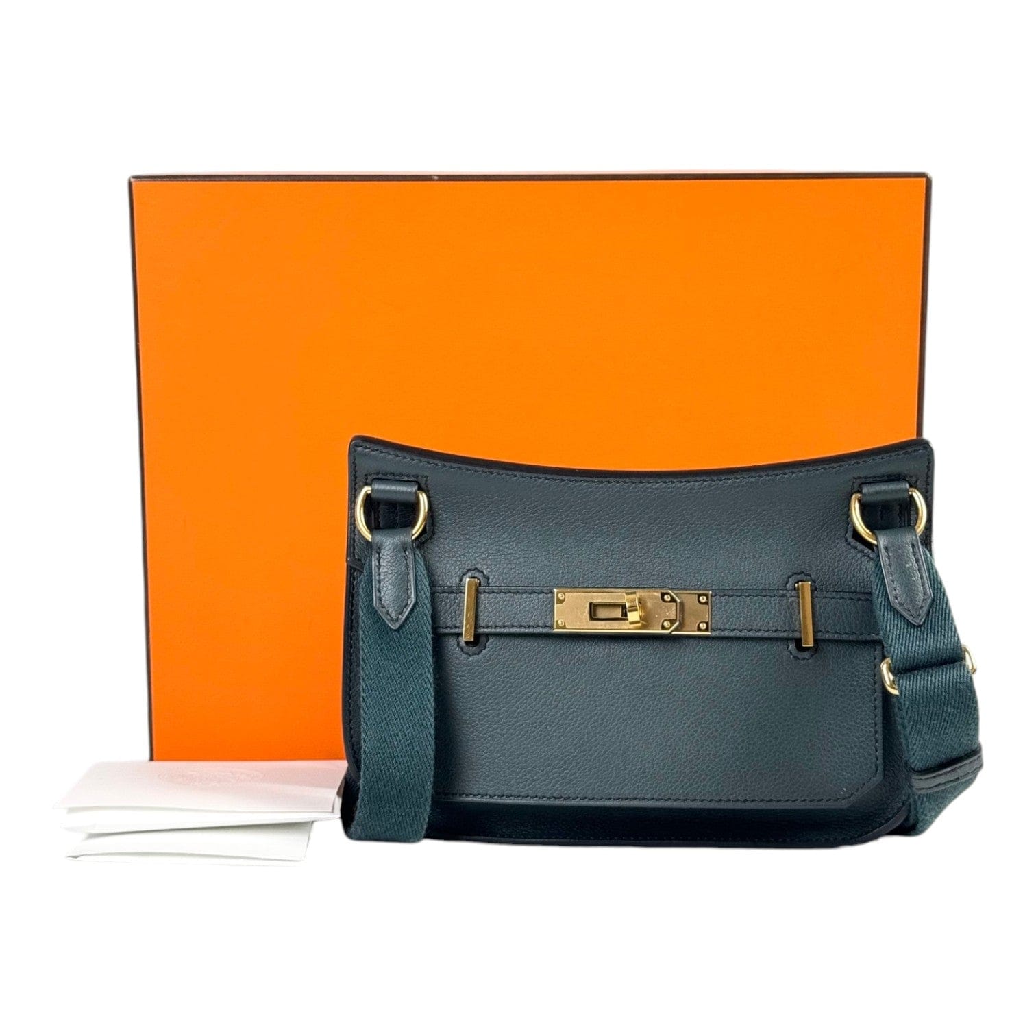 Hermes Hermes Jypsiere Mini Evercolour Vert Rousseau/Vert Cypres Color Bag