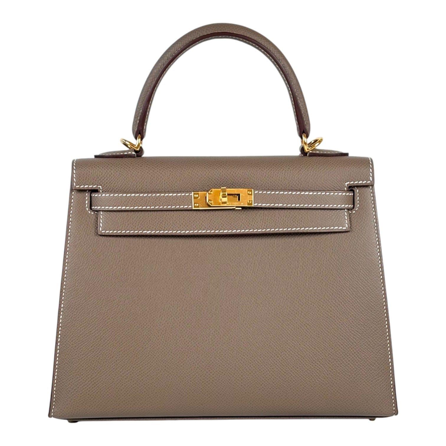 Hermes Hermes Kelly 25cm  Epsom Etoupe - B Stamp - Full Set
