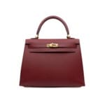 Hermes Hermes Kelly 25cm Epsom K1 Rouge Grenat Ghw X Stamp