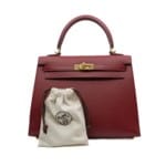 Hermes Hermes Kelly 25cm Epsom K1 Rouge Grenat Ghw X Stamp