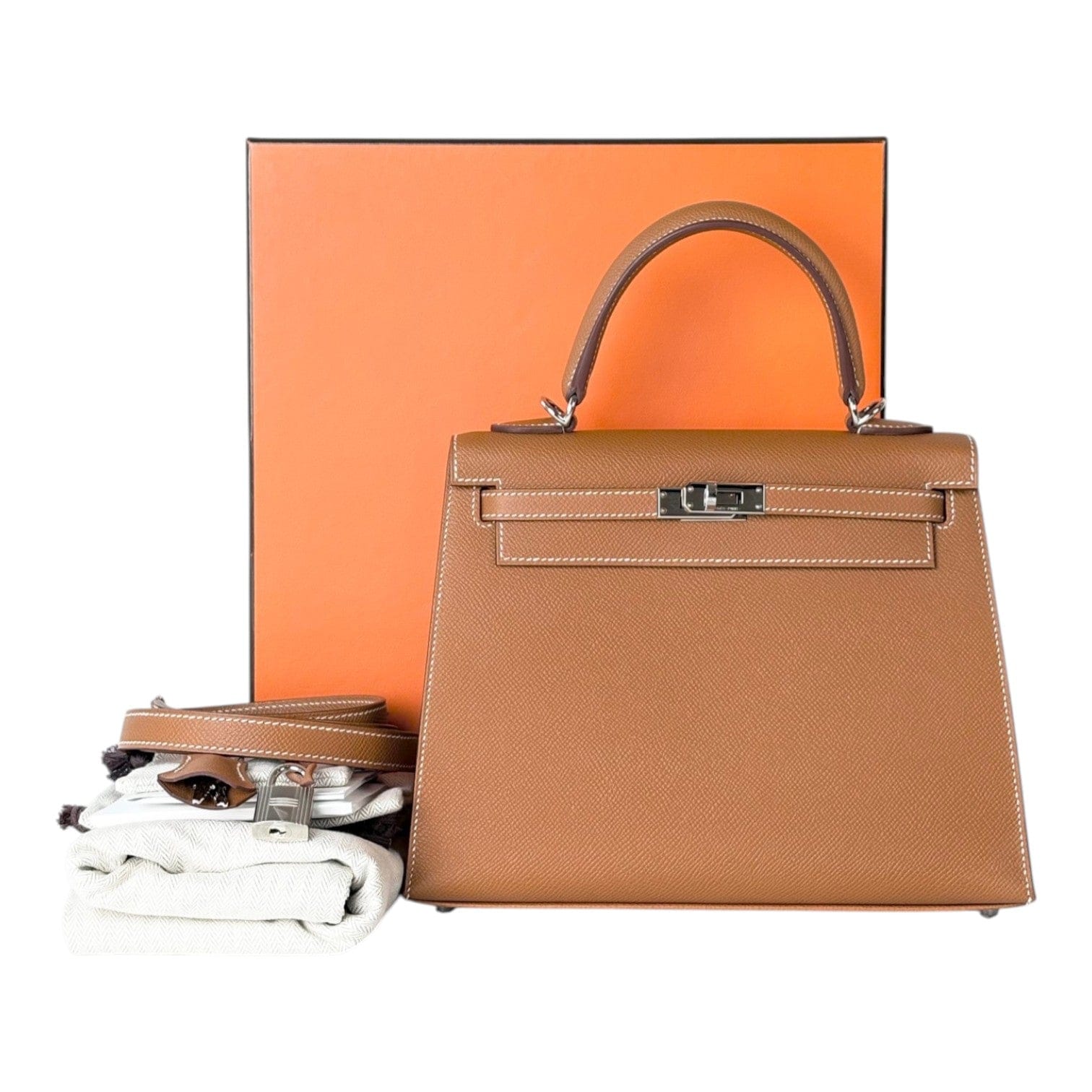 Hermes Hermes Kelly 25cm Gold Epsom Bag Sellier with PHW