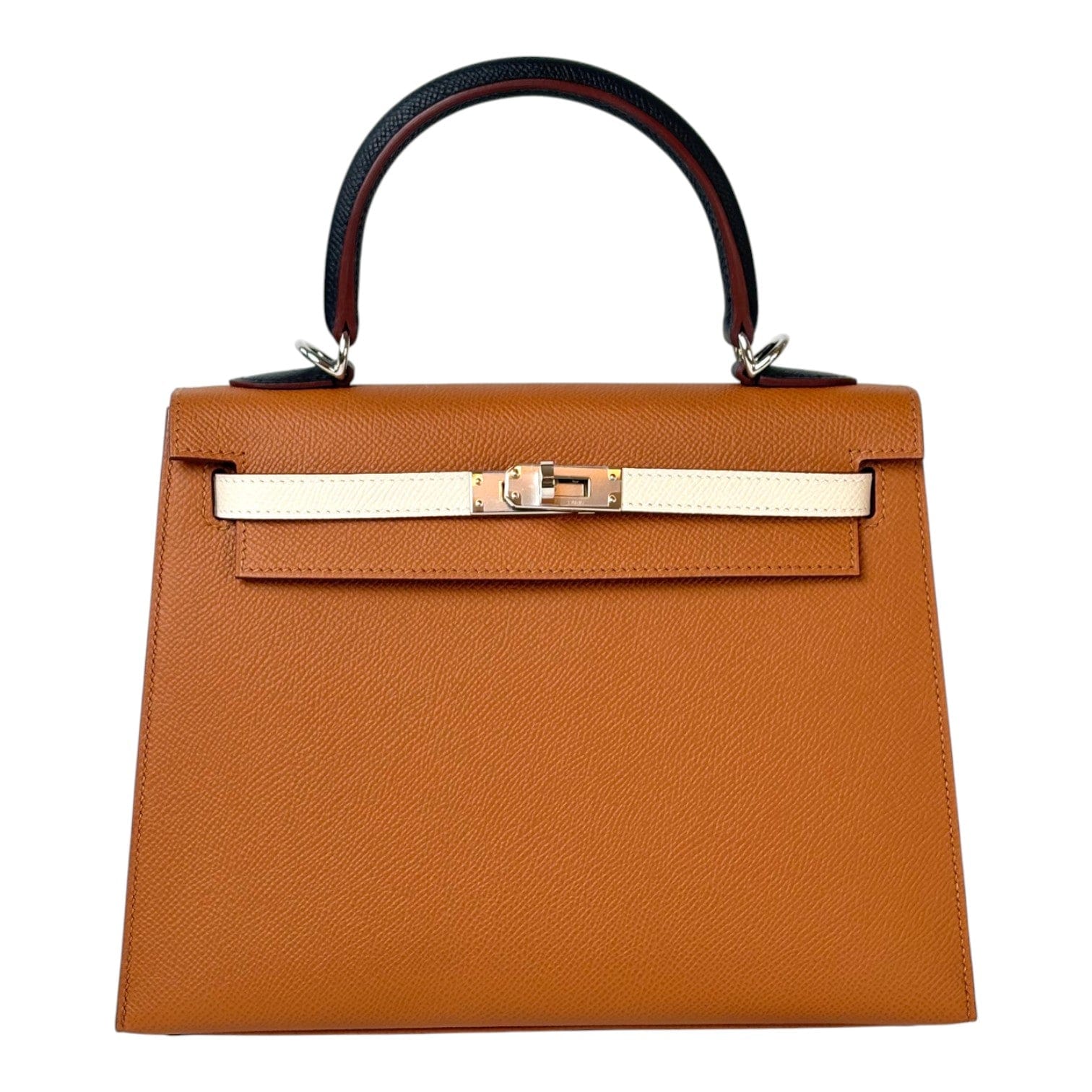 Hermes Hermes Kelly 25cm Multi Color Gold/Black/Nata/Blue Epsom