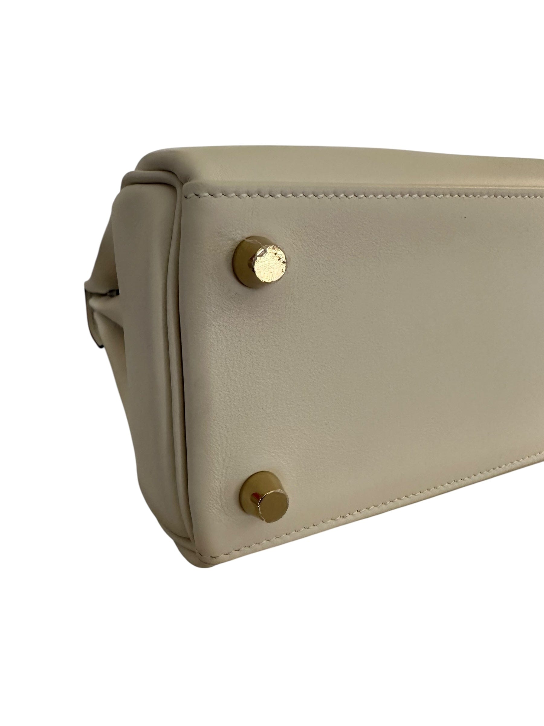 Hermes Hermes Kelly 25cm Retourne Colourmatic in Nata/Chai/Cuivre/Lime/Mauve - Full Set - U Stamp