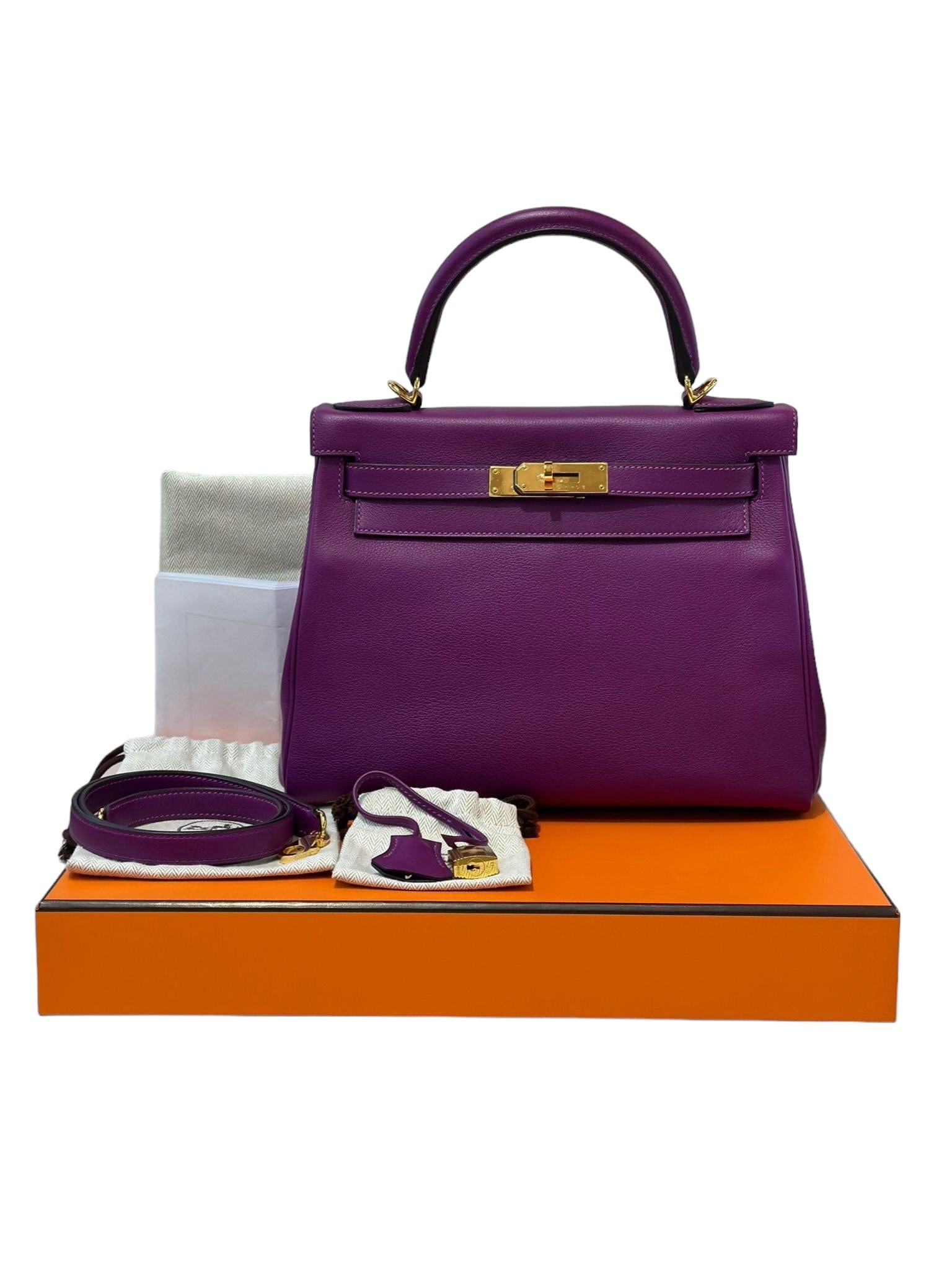 Hermes Hermes Kelly 28 Anemone Evercolour with GHW