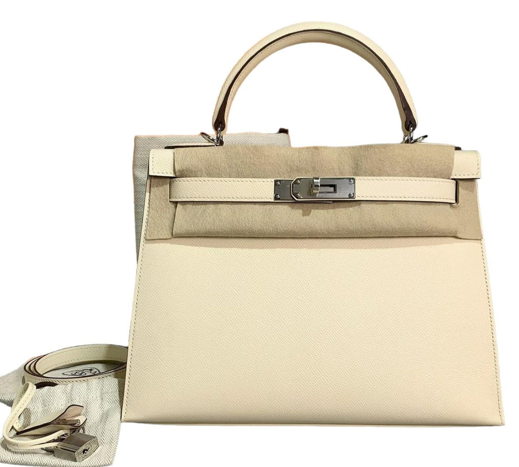 Hermes Nata Epsom Leather Gold Finish Kelly Sellier 28 Bag Hermes