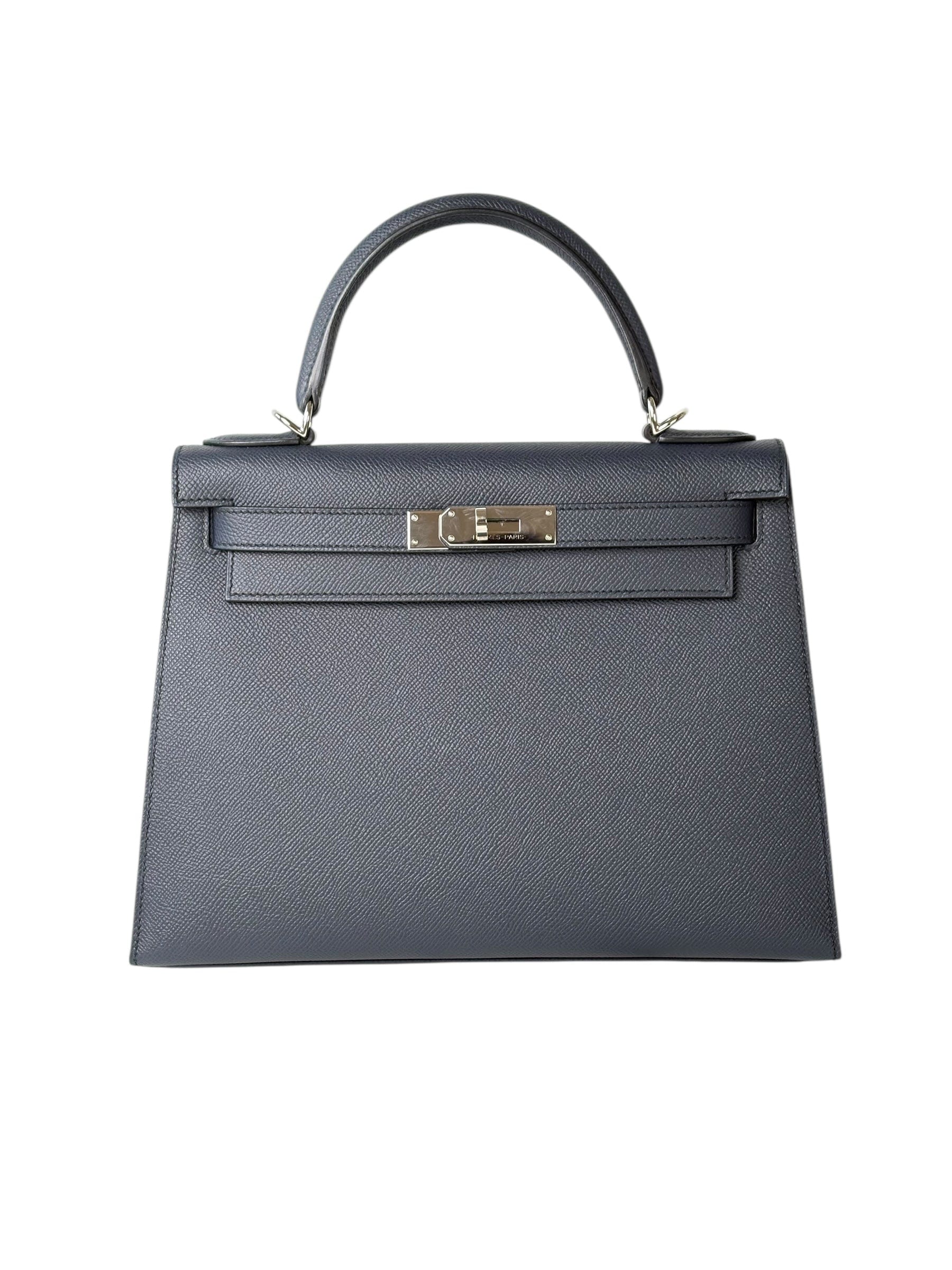 Hermes Hermes Kelly 28cm Bag Epsom 76 Blue Indigo - Full Set - Y stamp