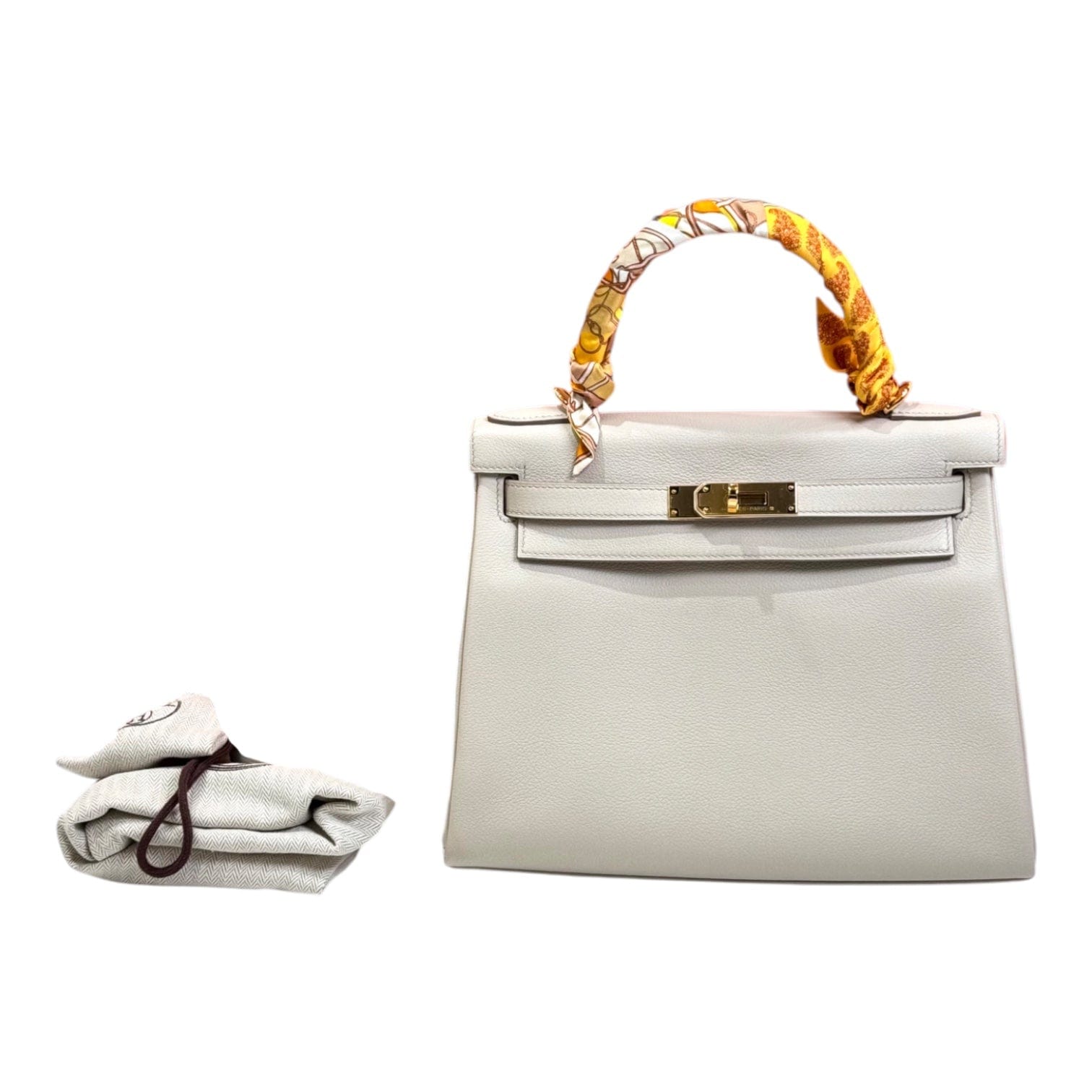 Hermes Hermes Kelly 28cm Beton Evercolor C Stamp