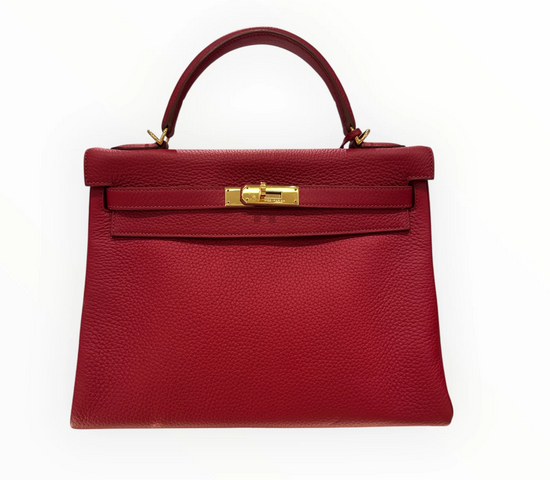 Hermes Hermes Kelly 32 Togo Rouge Casaque with GHW